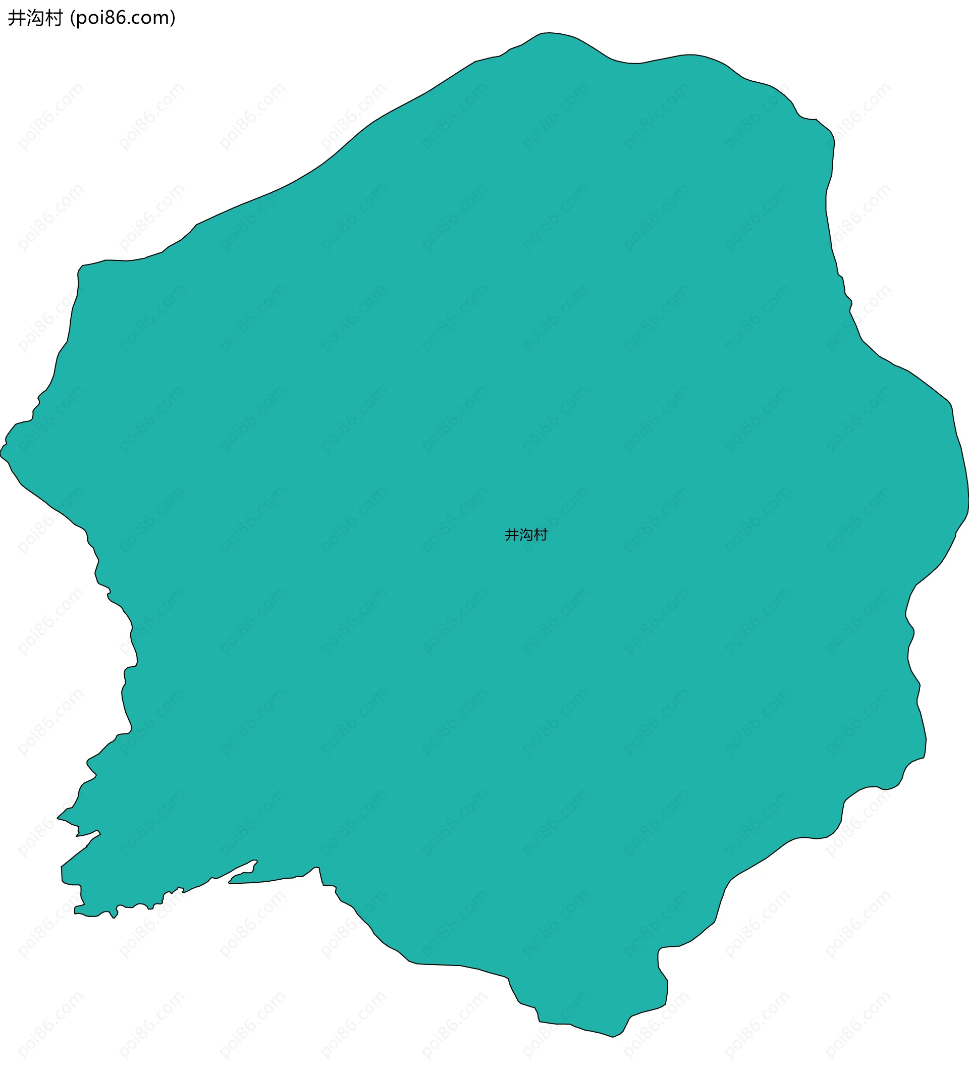 井沟村边界地图