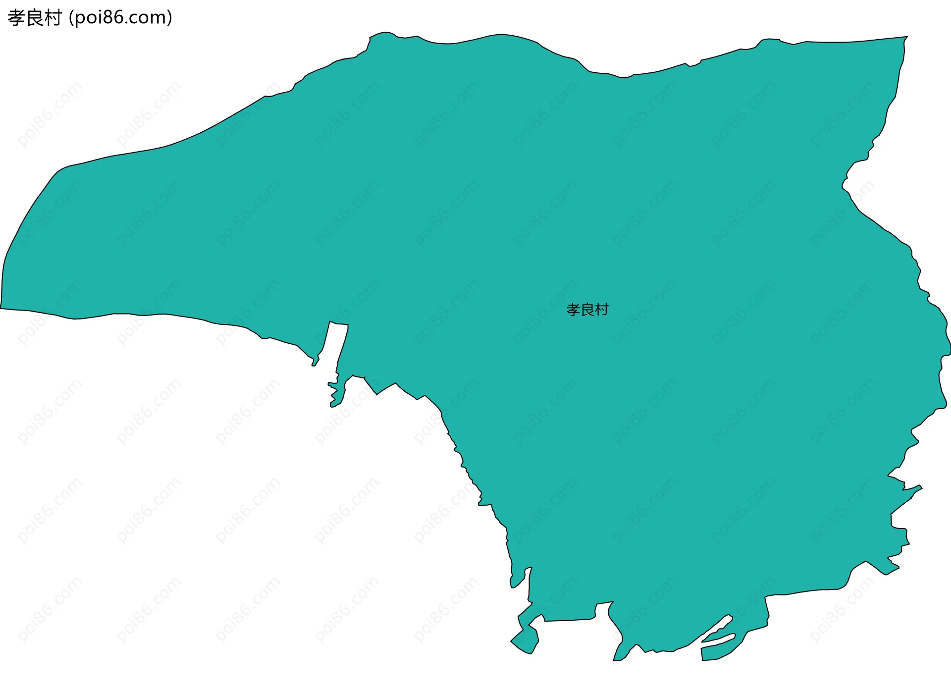 孝良村边界地图
