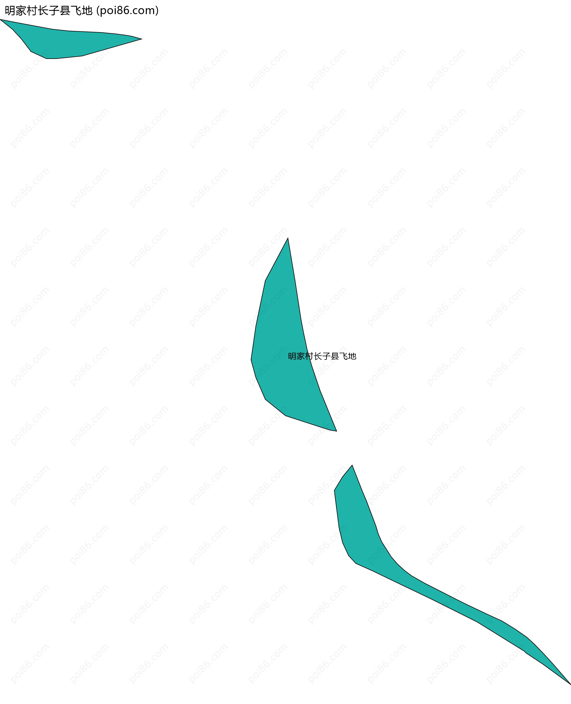 明家村长子县飞地边界地图