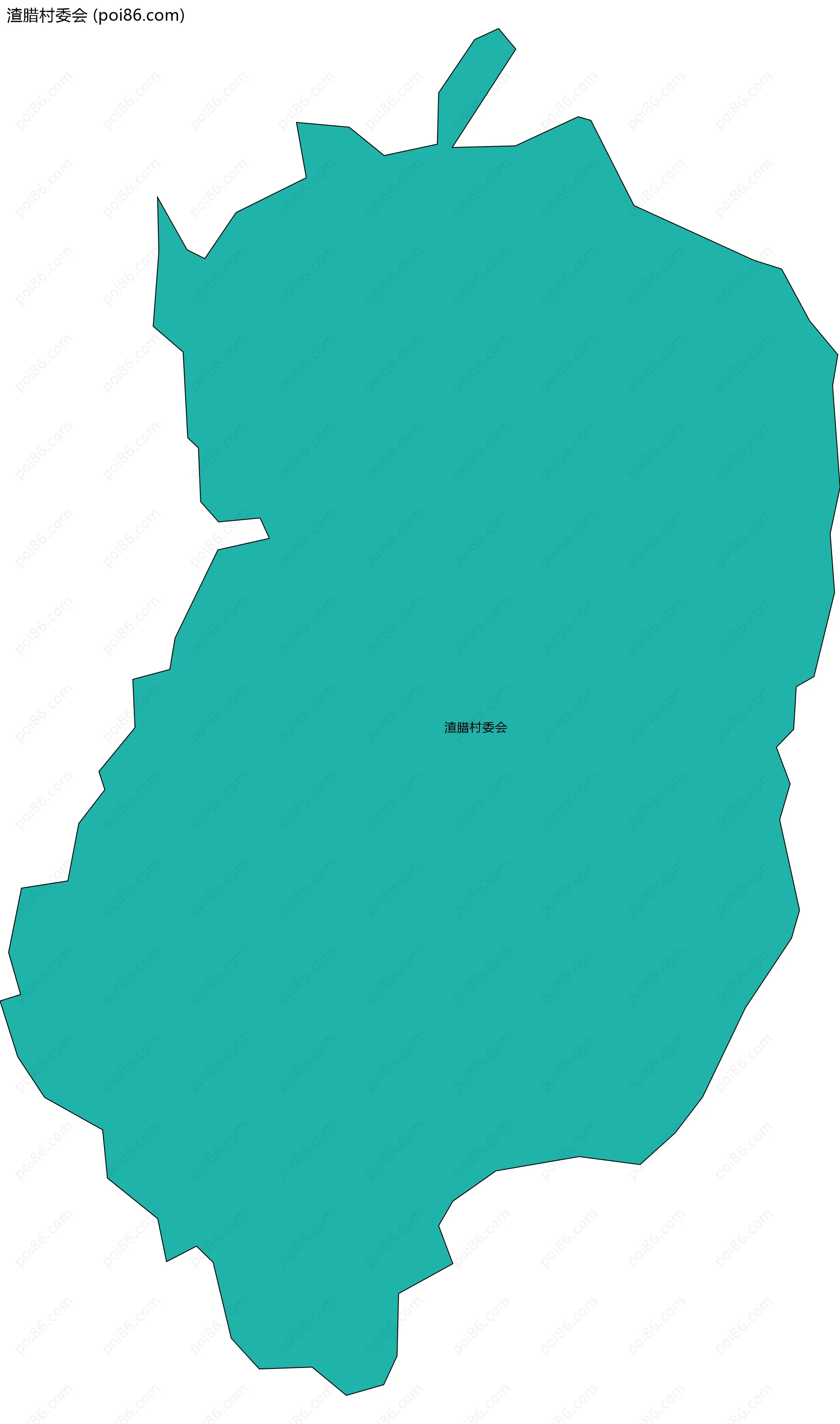 渣腊村委会边界地图