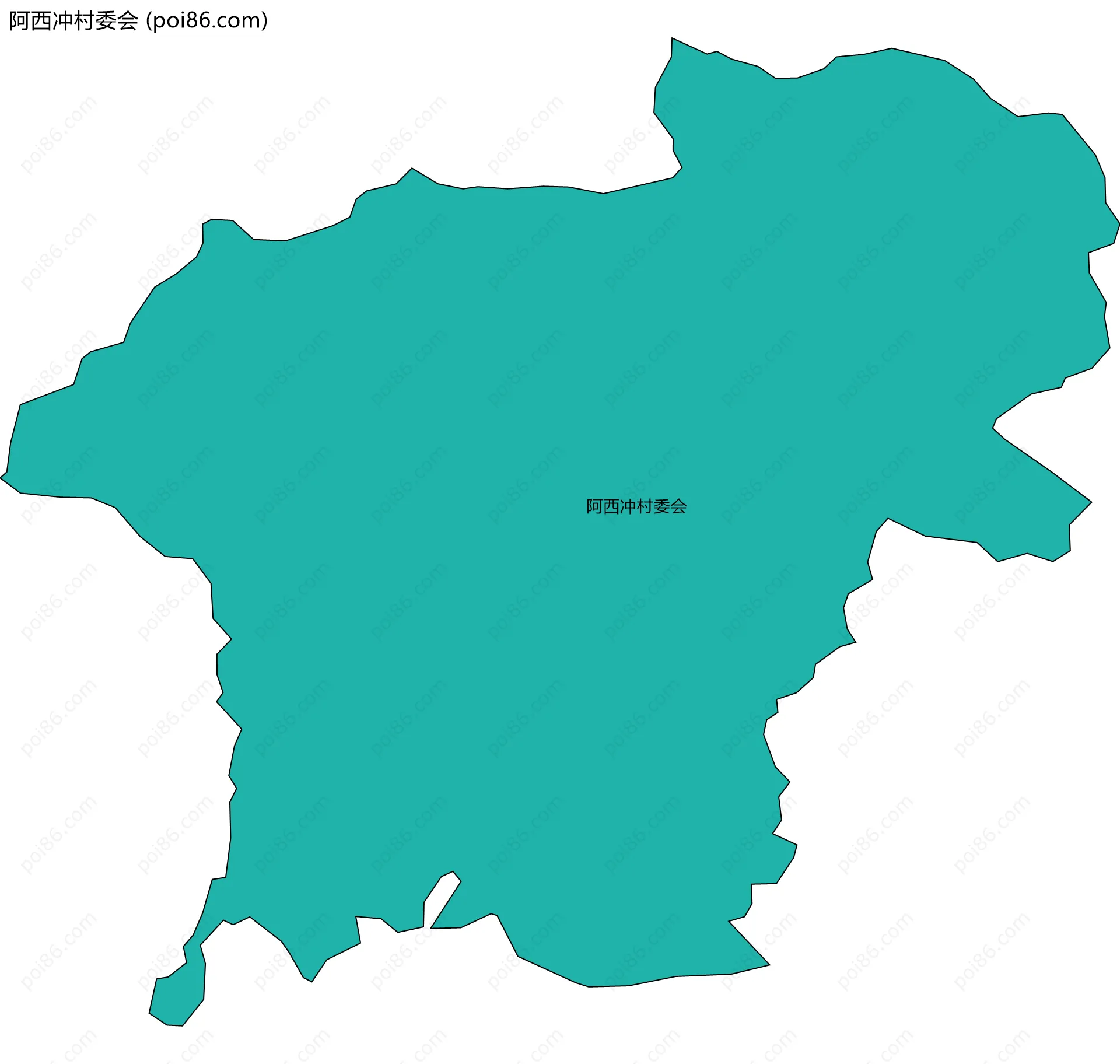 阿西冲村委会边界地图