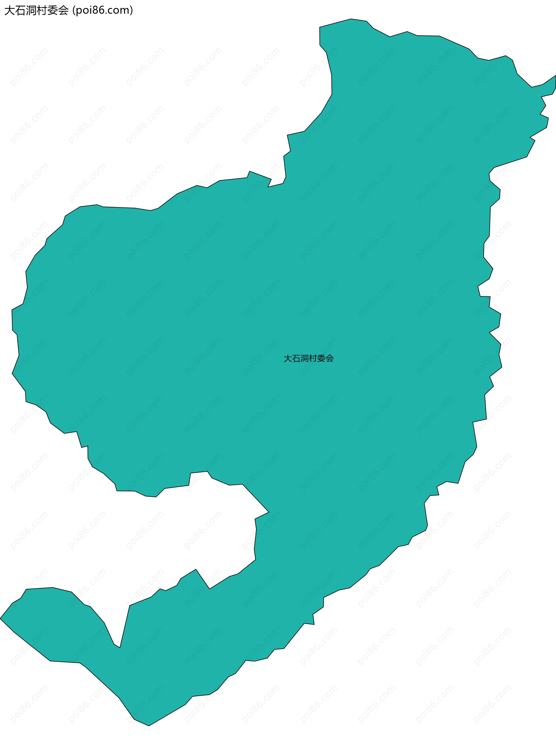 大石洞村委会边界地图