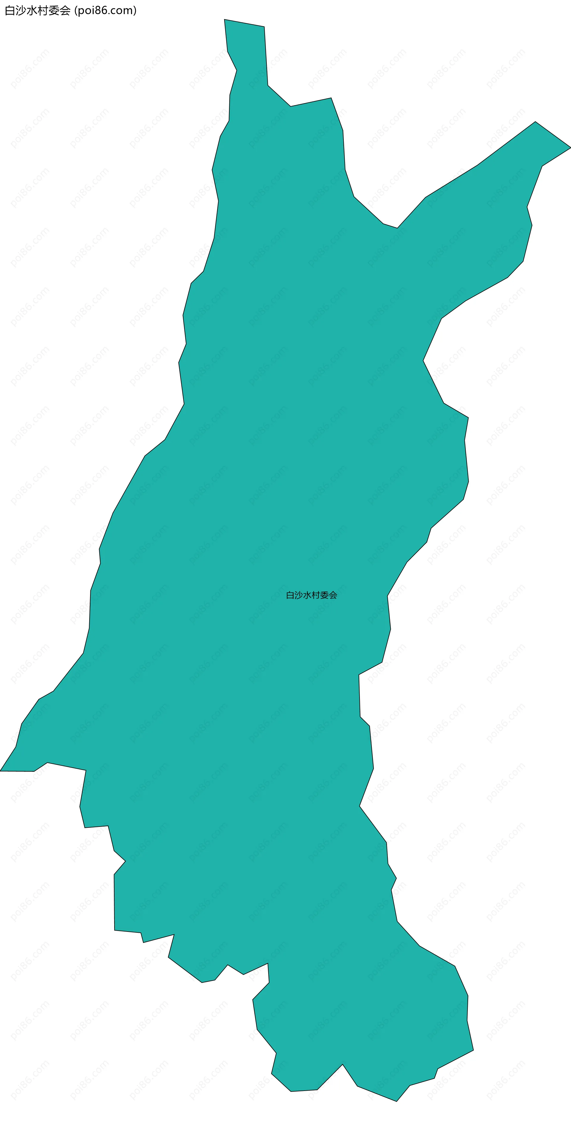 白沙水村委会边界地图