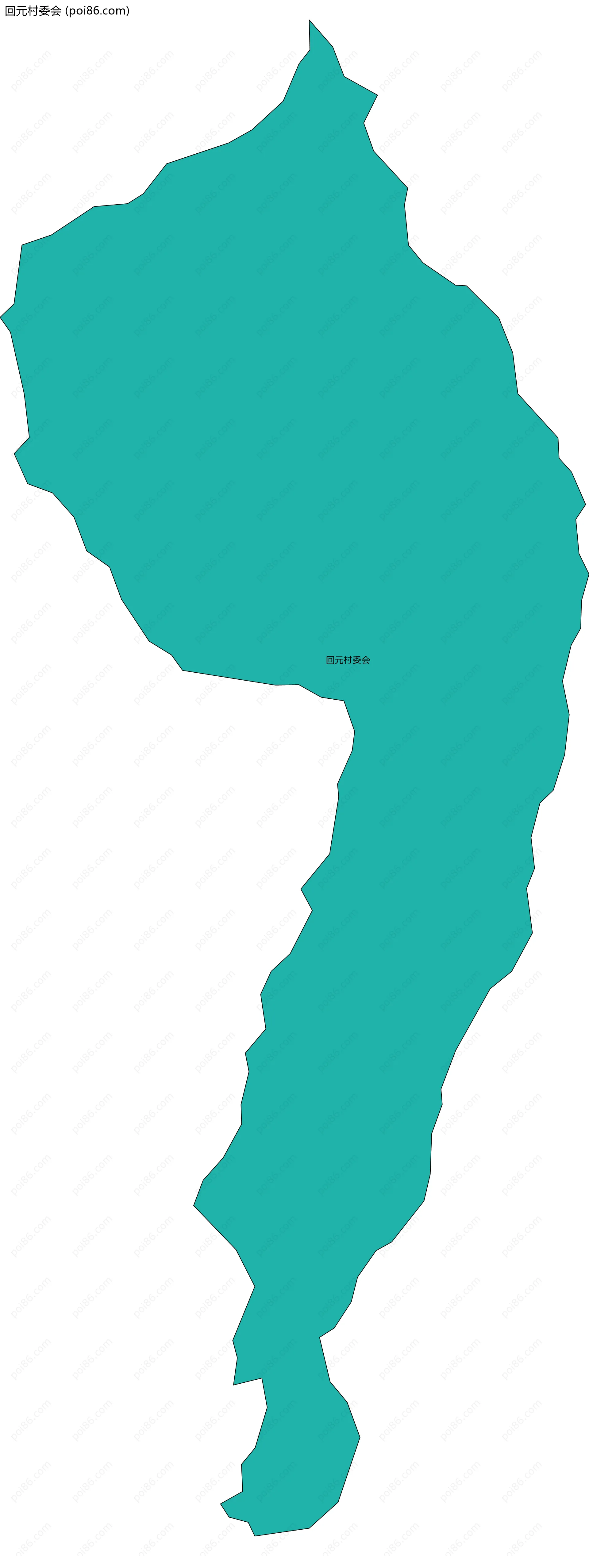 回元村委会边界地图