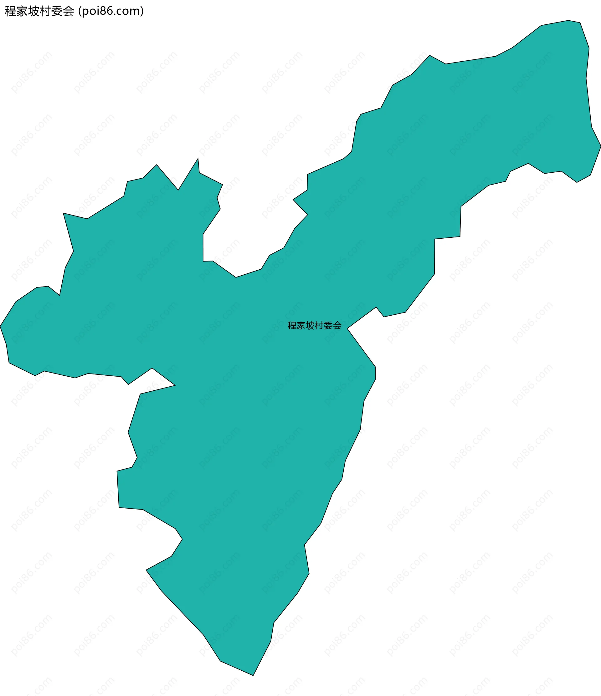 程家坡村委会边界地图