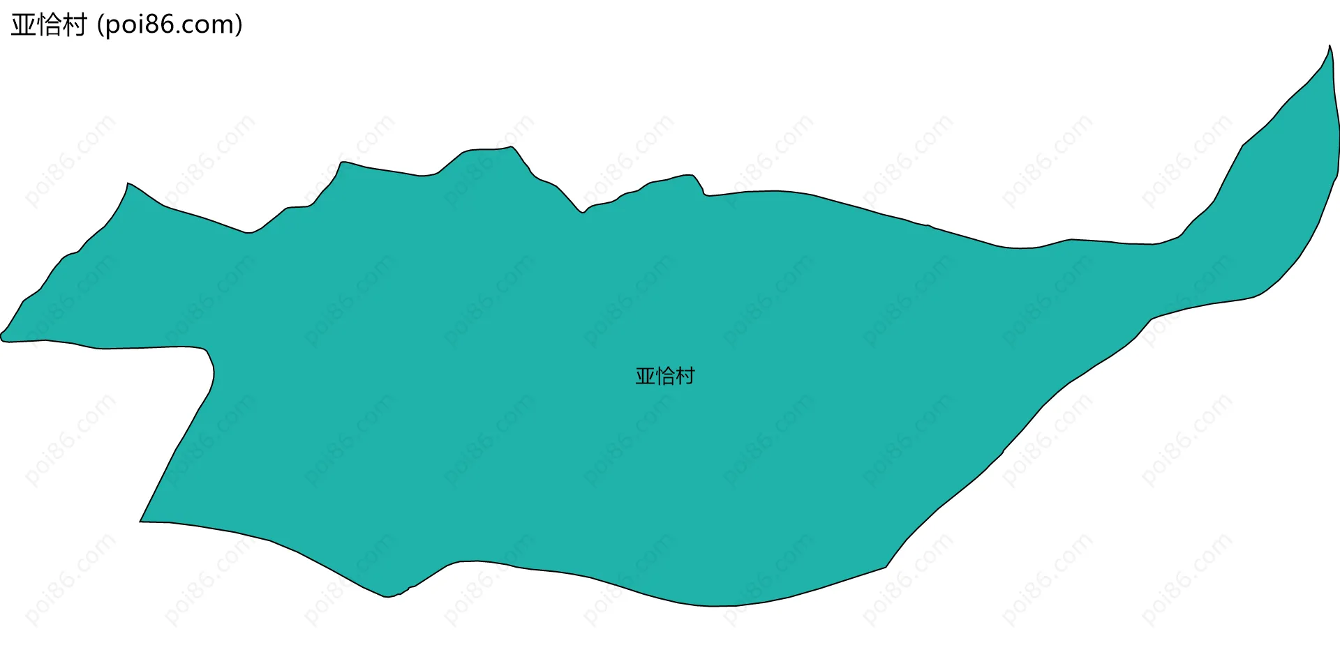 亚恰村边界地图
