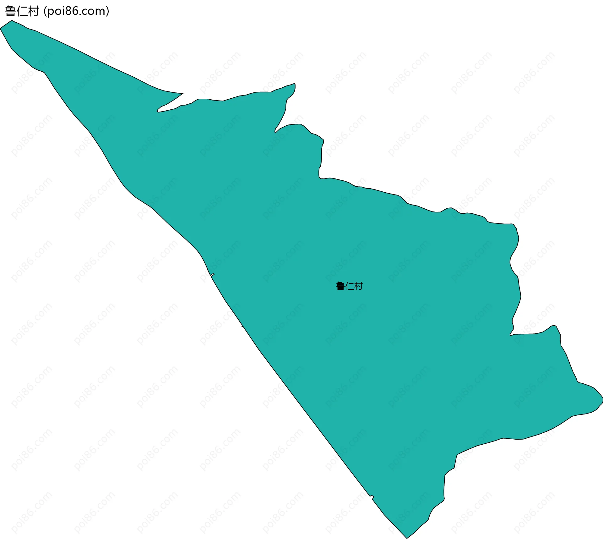 鲁仁村边界地图