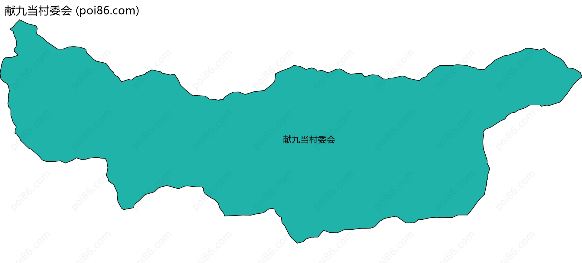 献九当村委会边界地图