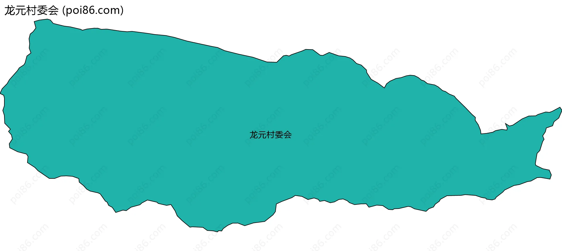 龙元村委会边界地图