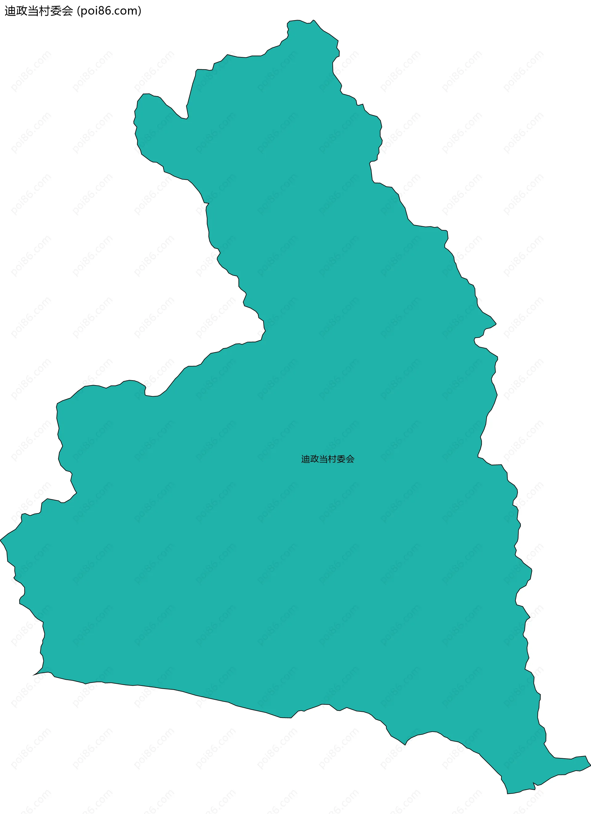 迪政当村委会边界地图