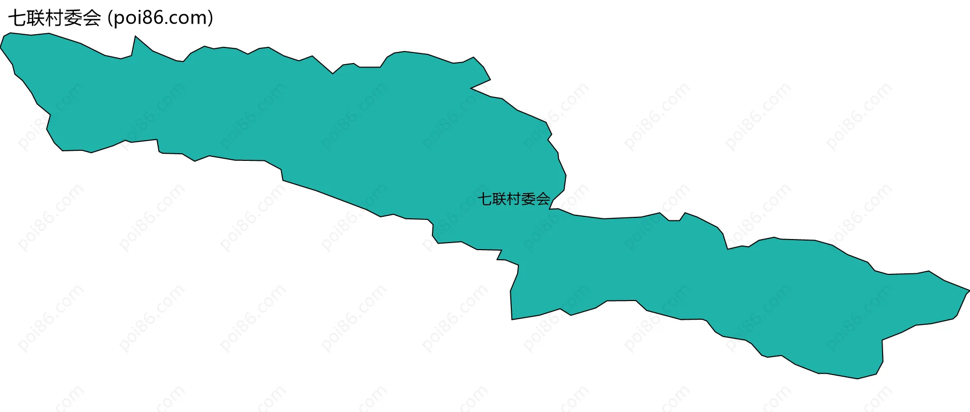 七联村委会边界地图