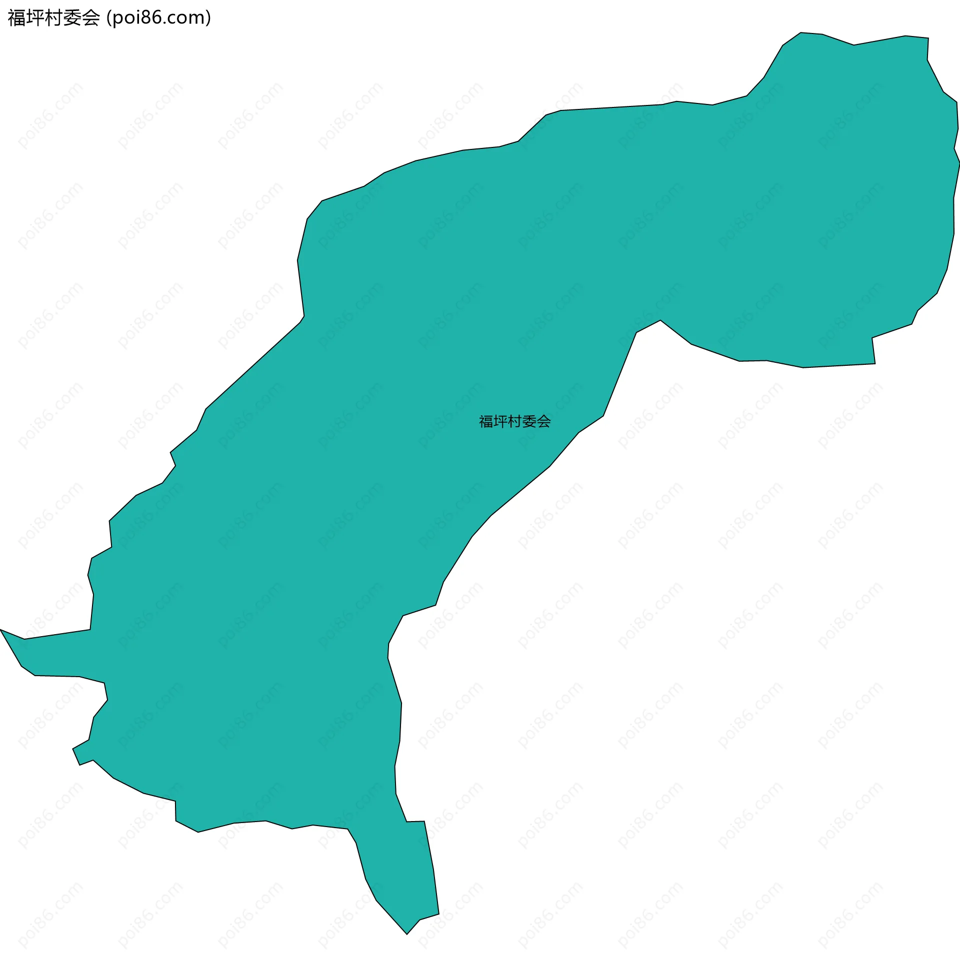 福坪村委会边界地图