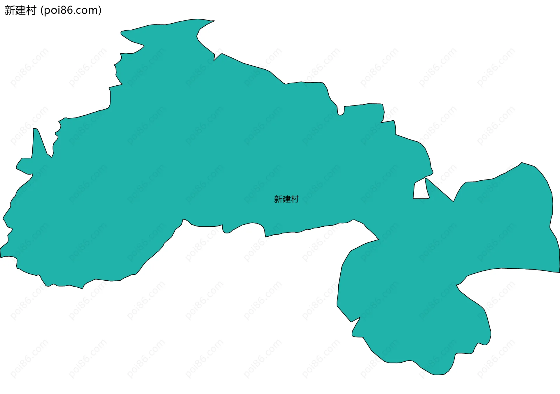 新建村边界地图
