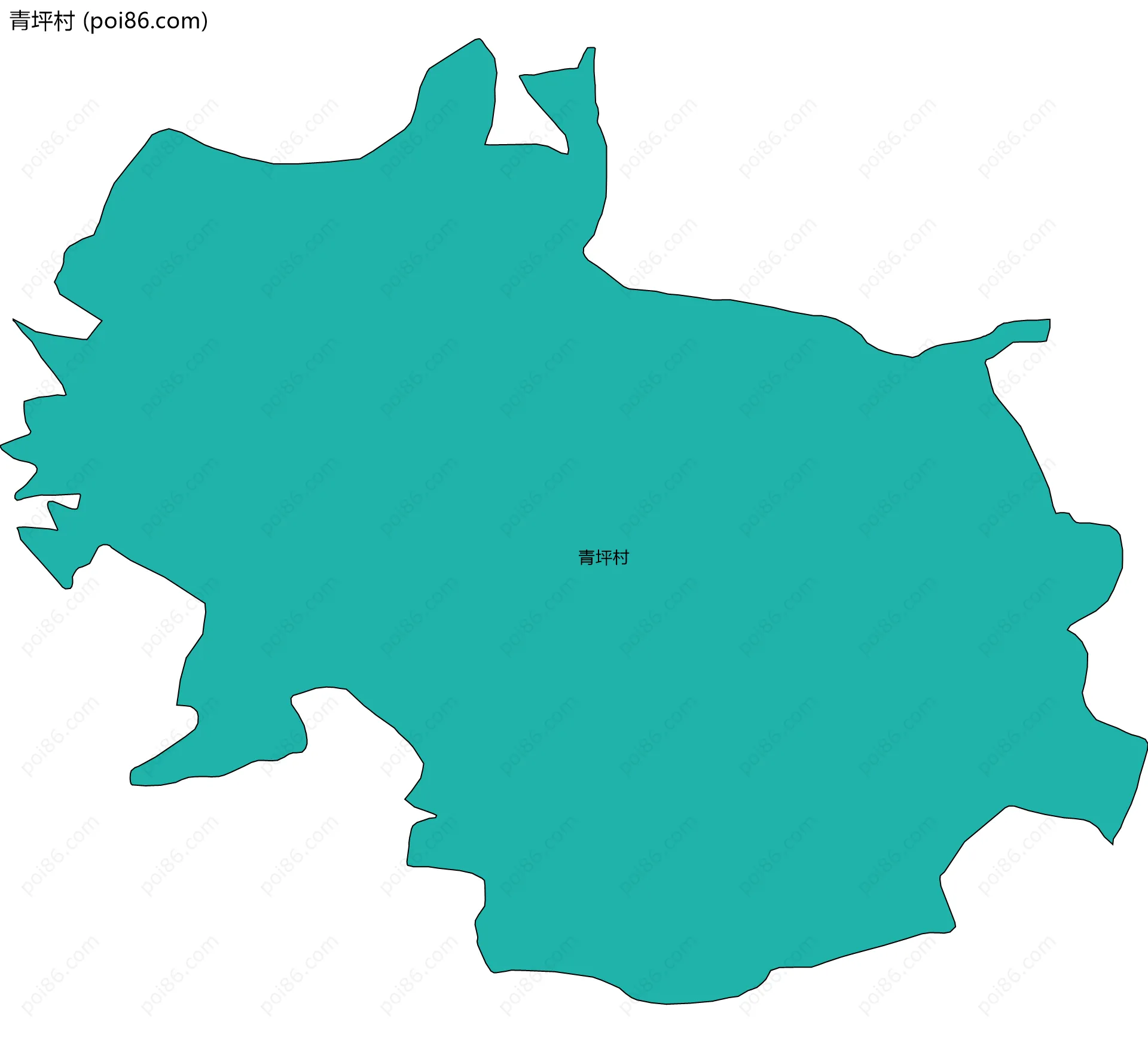 青坪村边界地图