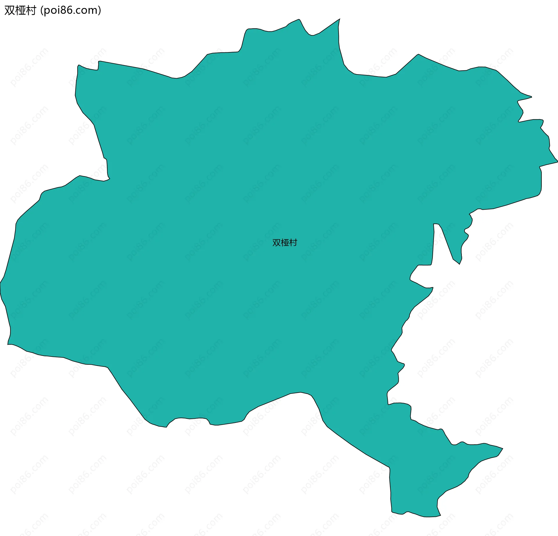 双桠村边界地图