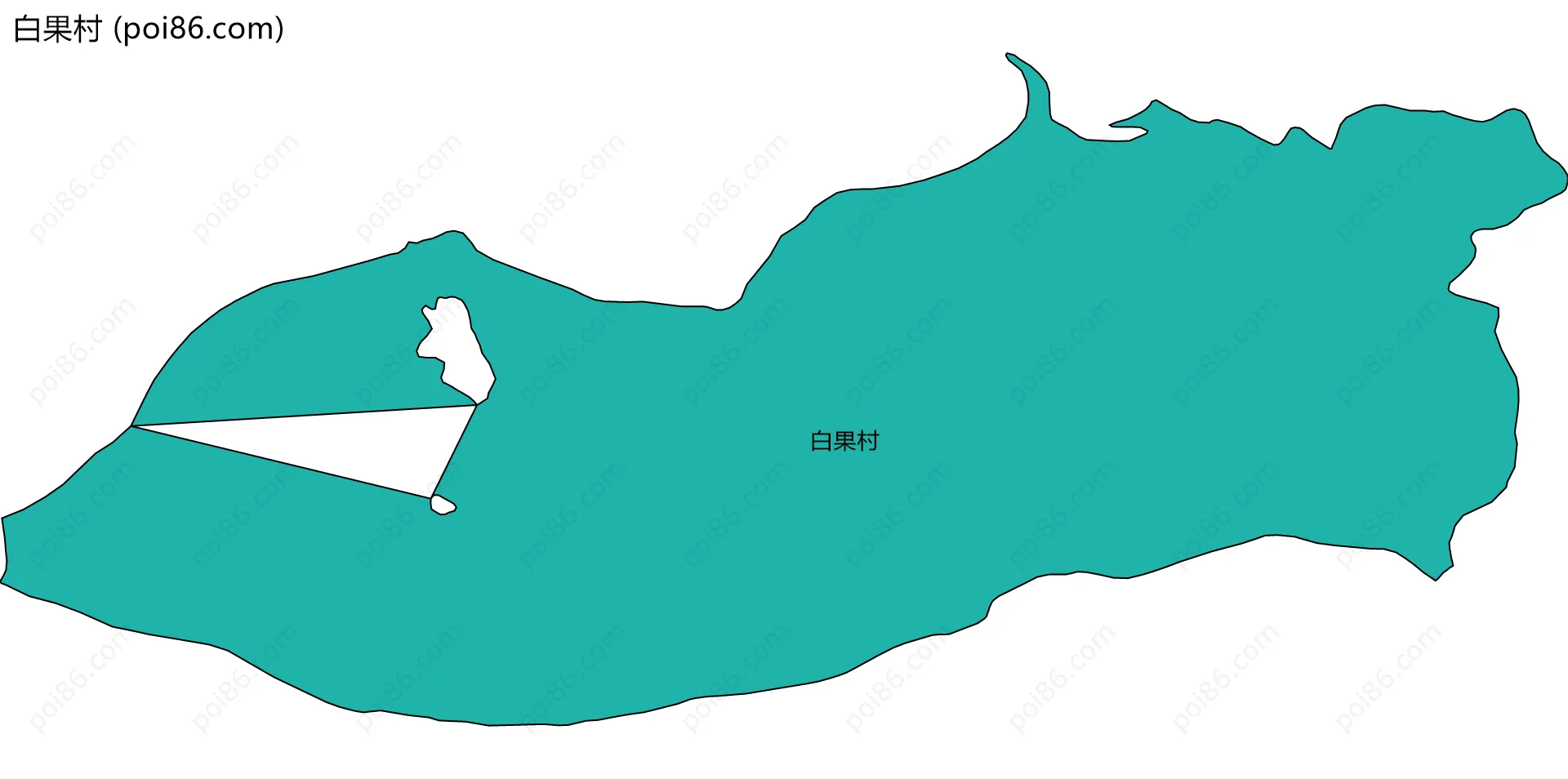 白果村边界地图