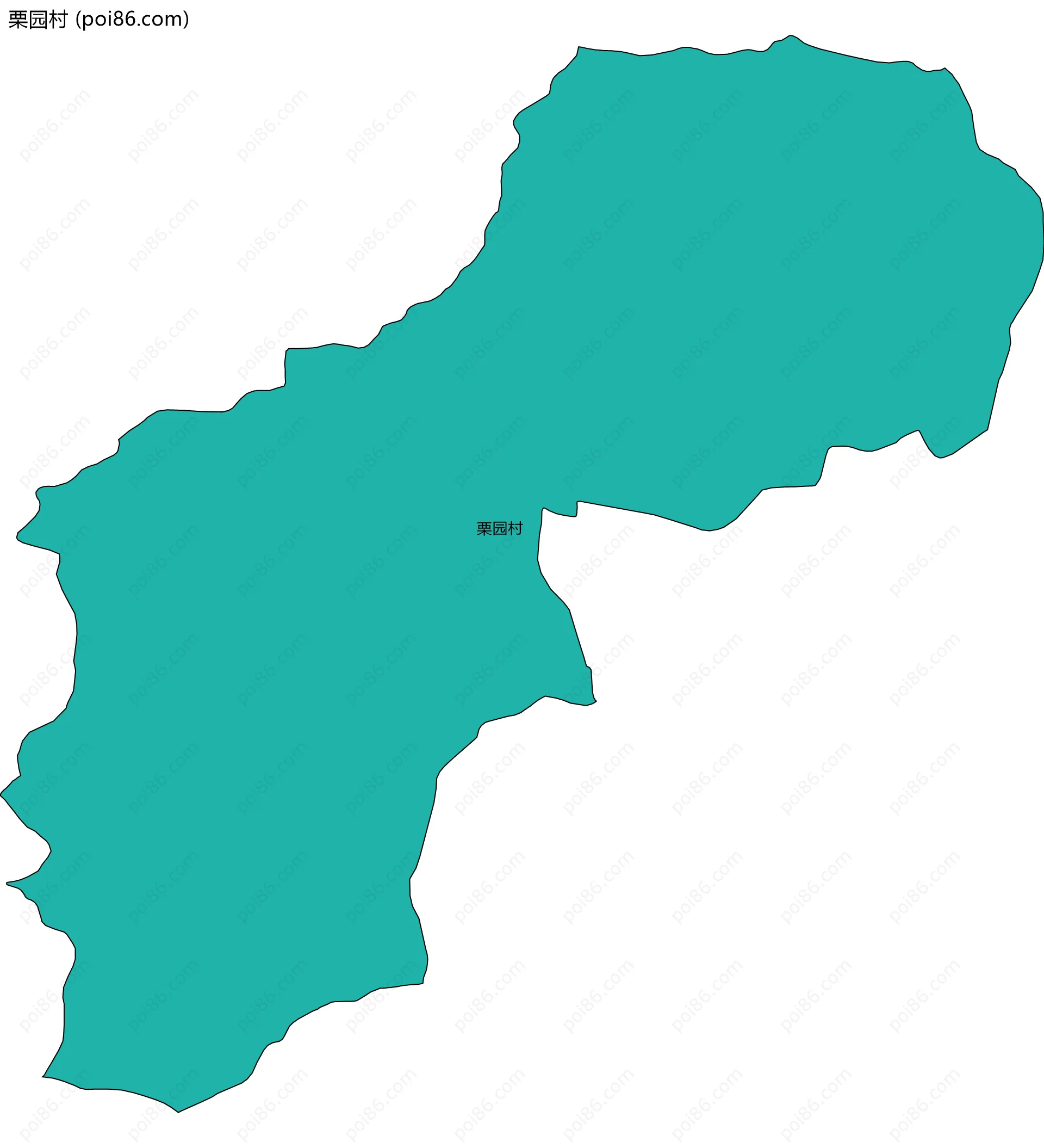 栗园村边界地图