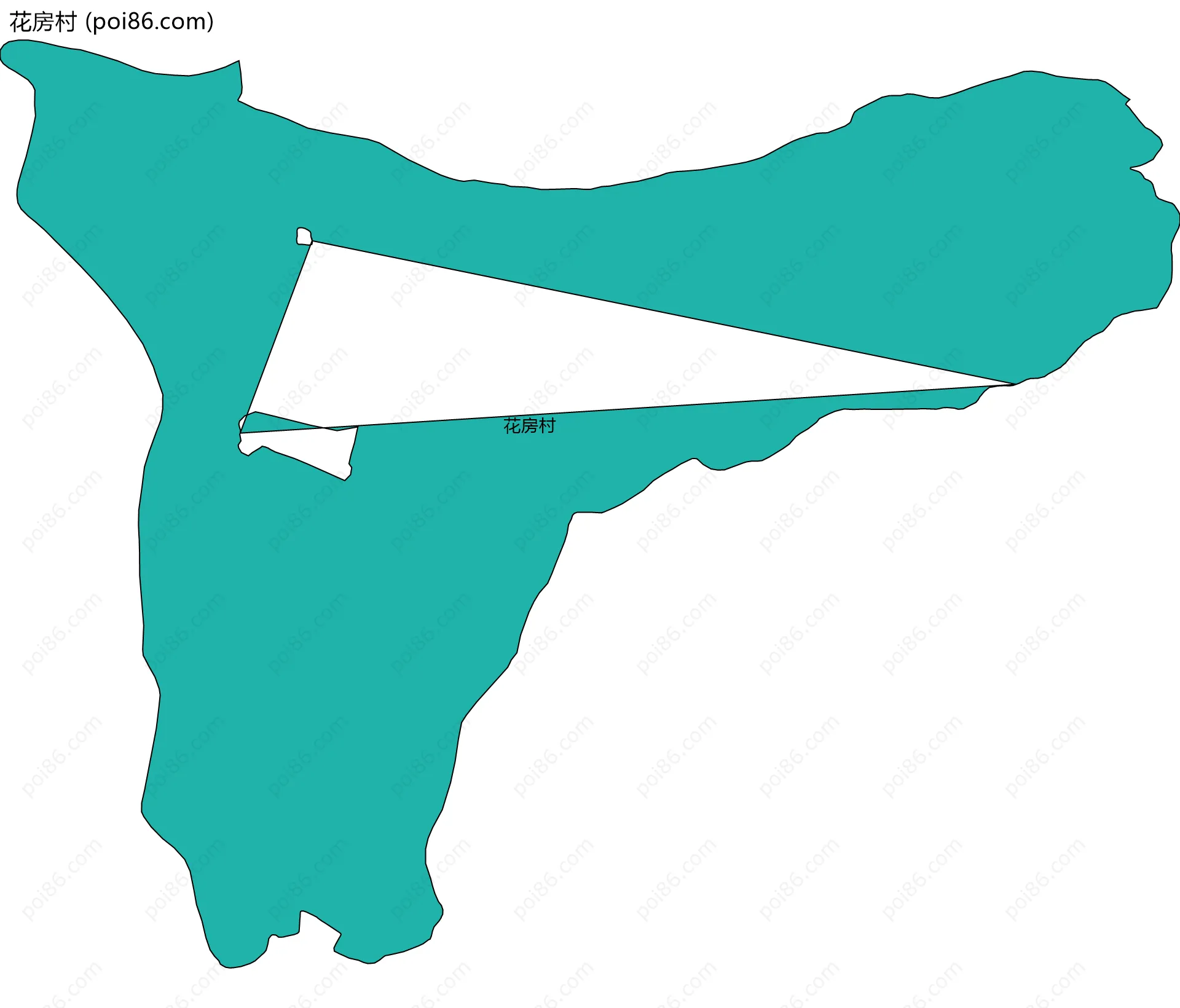 花房村边界地图