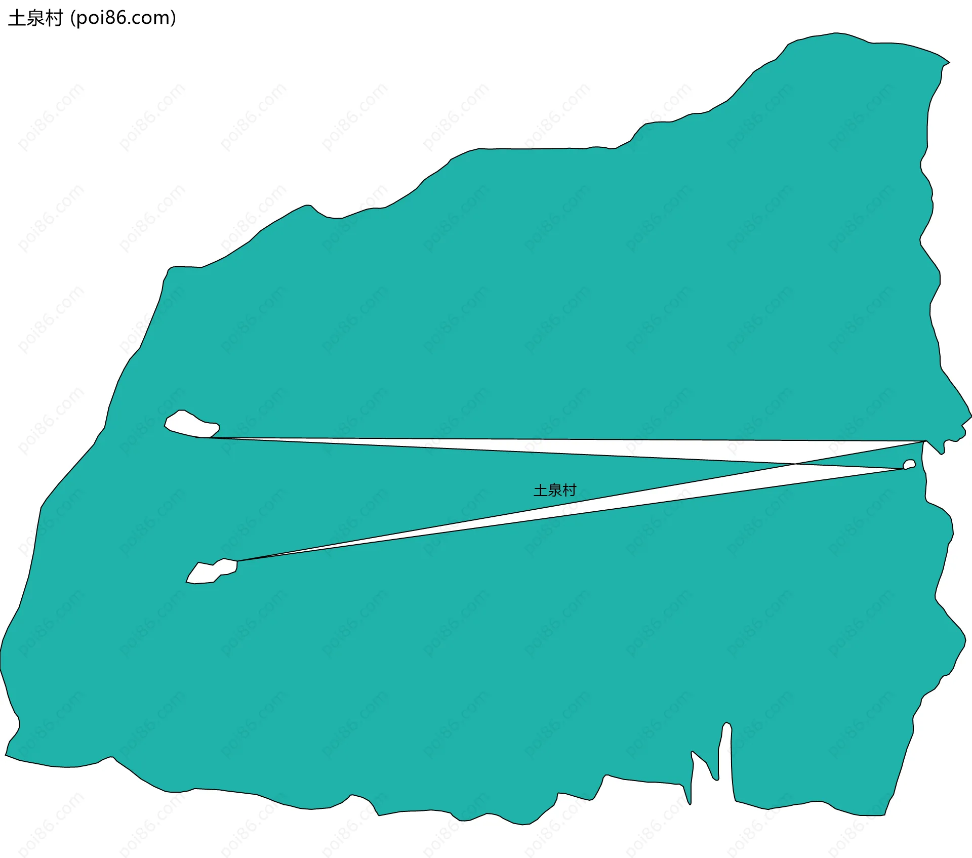 土泉村边界地图