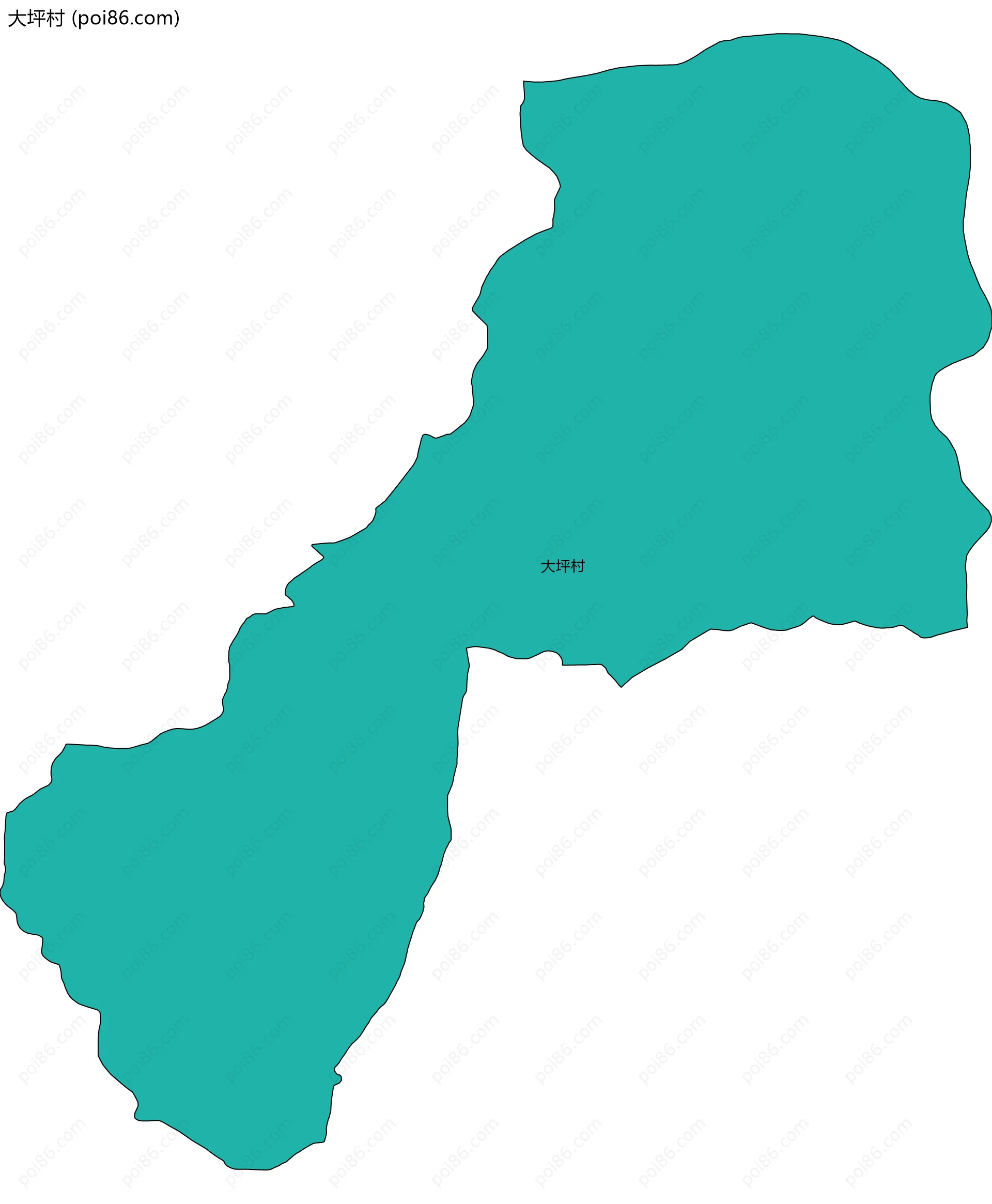 大坪村边界地图