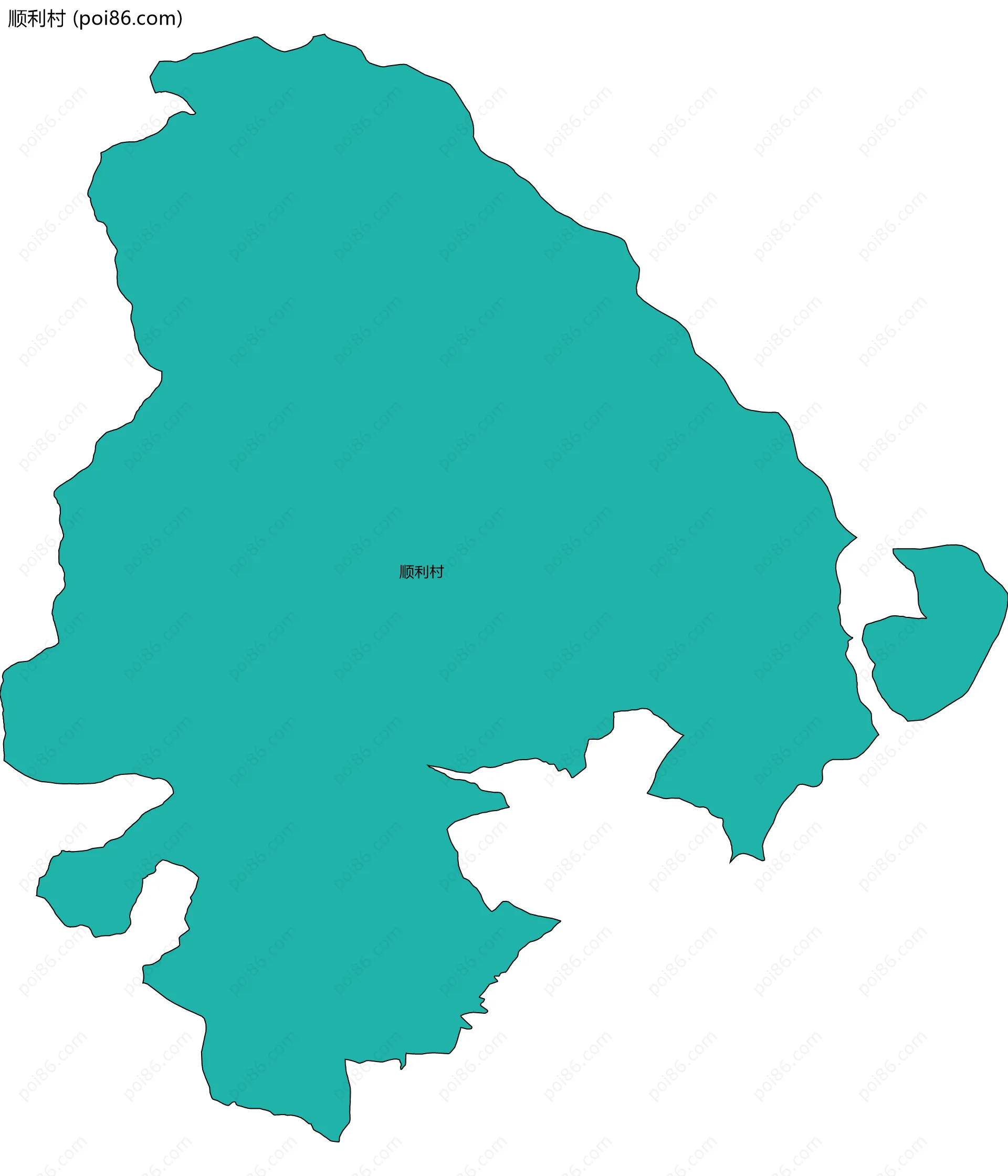 顺利村边界地图