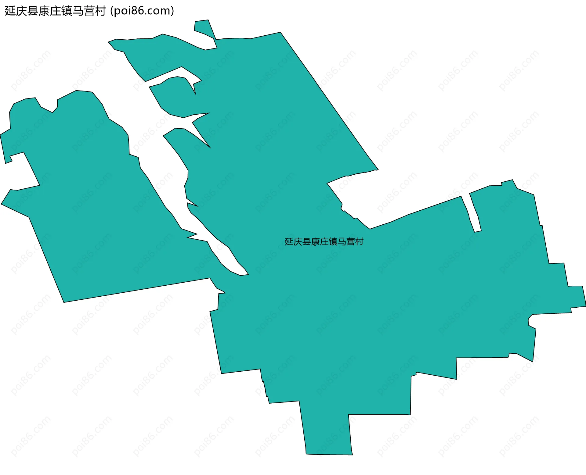 延庆县康庄镇马营村边界地图