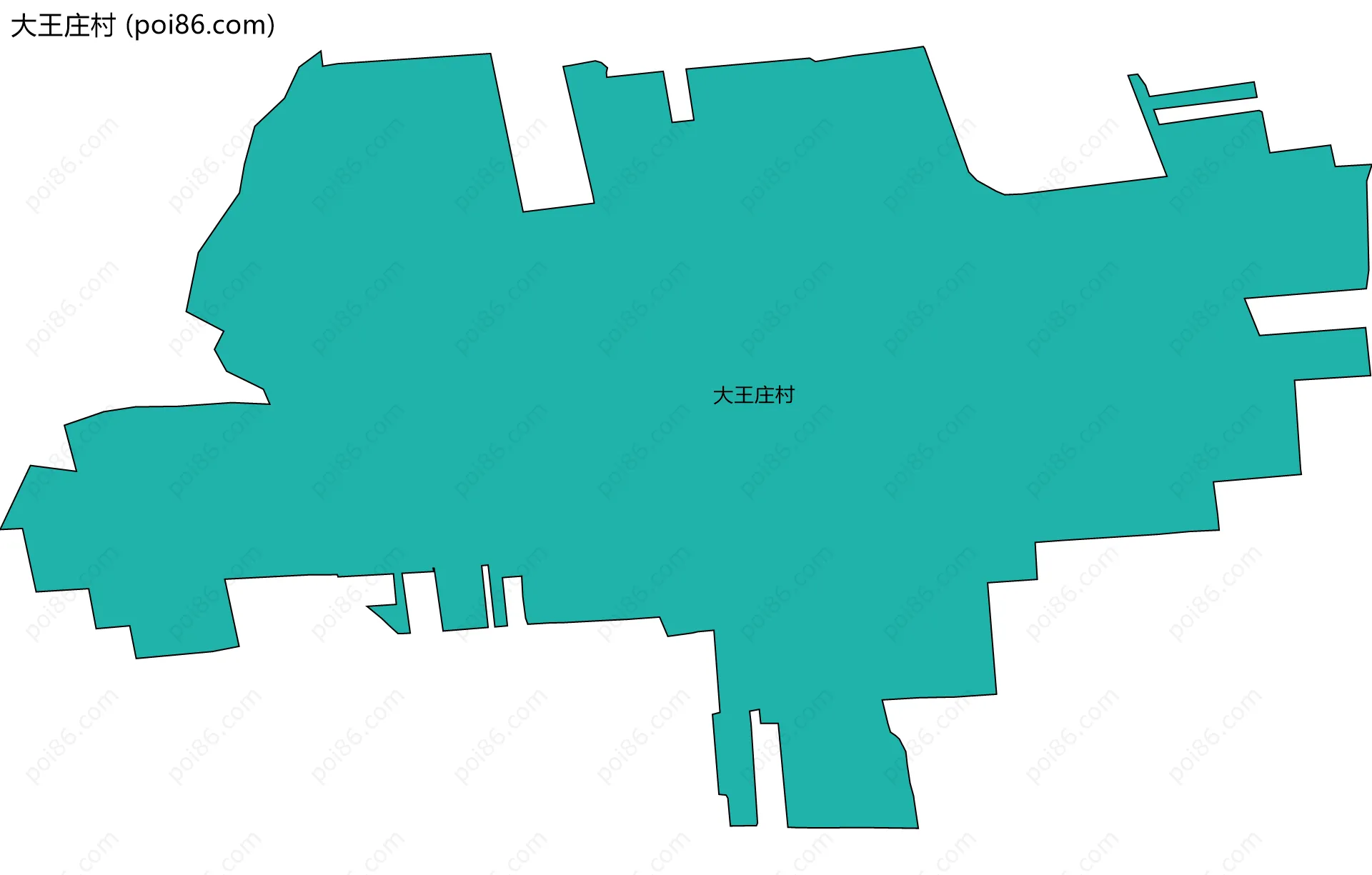 大王庄村边界地图