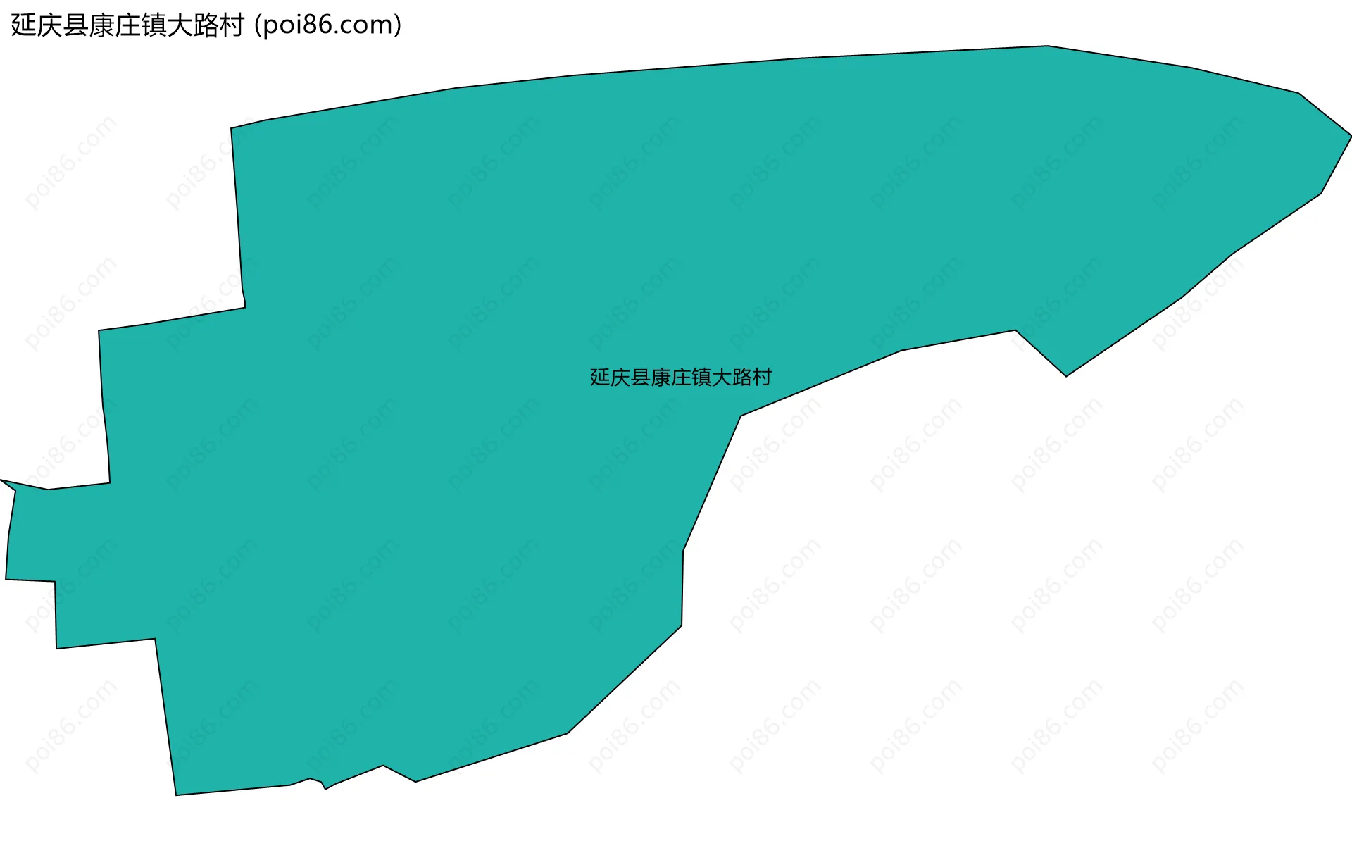 延庆县康庄镇大路村边界地图