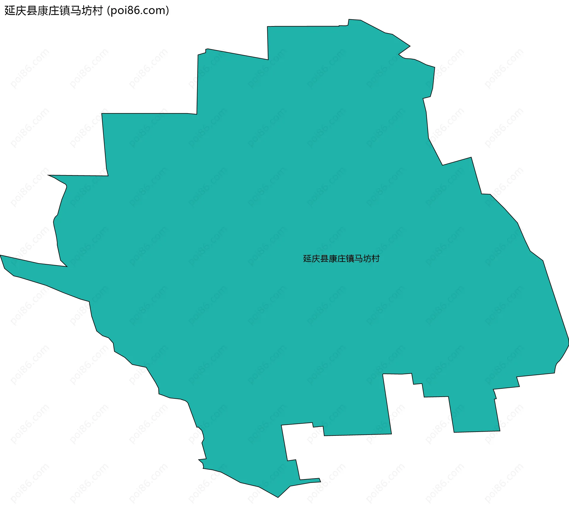 延庆县康庄镇马坊村边界地图