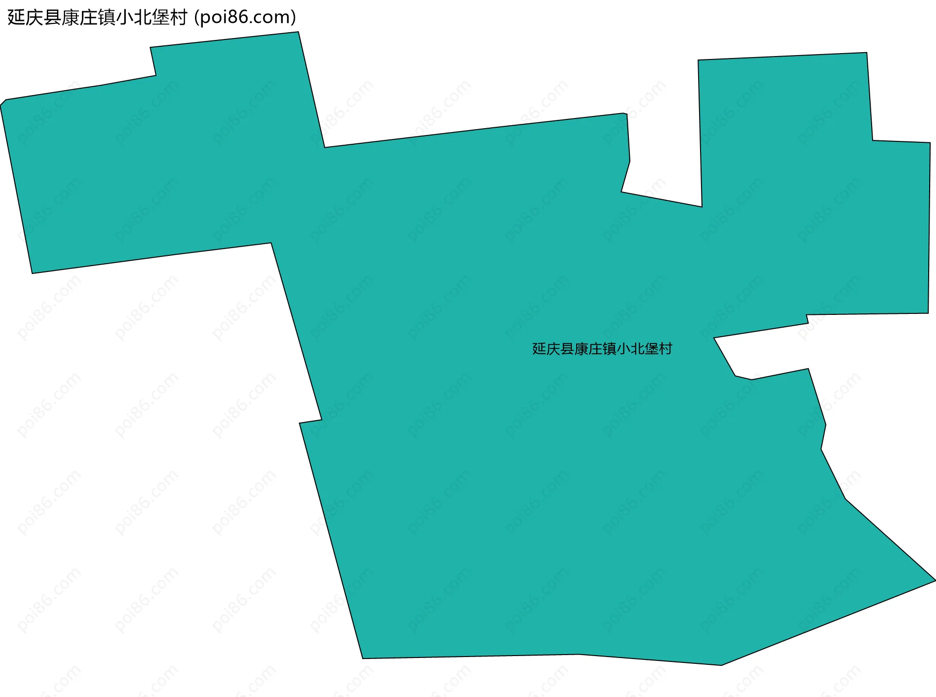 延庆县康庄镇小北堡村边界地图