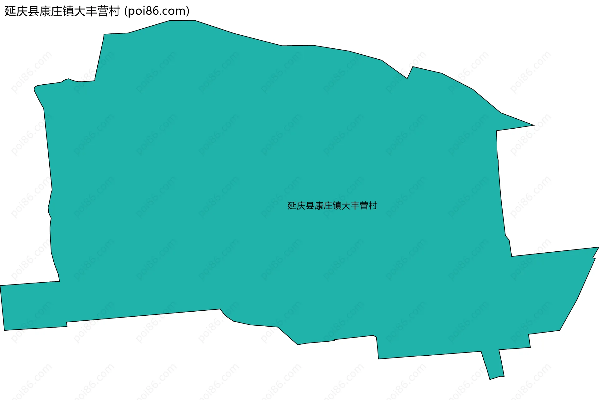 延庆县康庄镇大丰营村边界地图