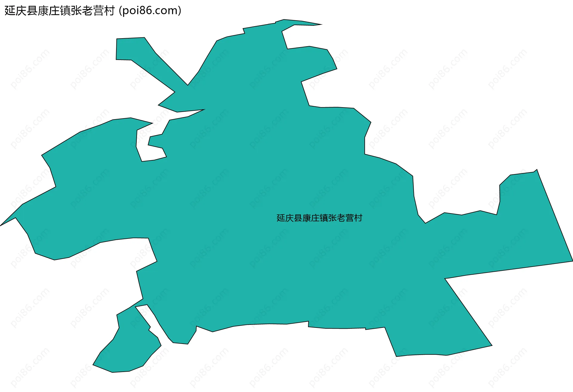 延庆县康庄镇张老营村边界地图