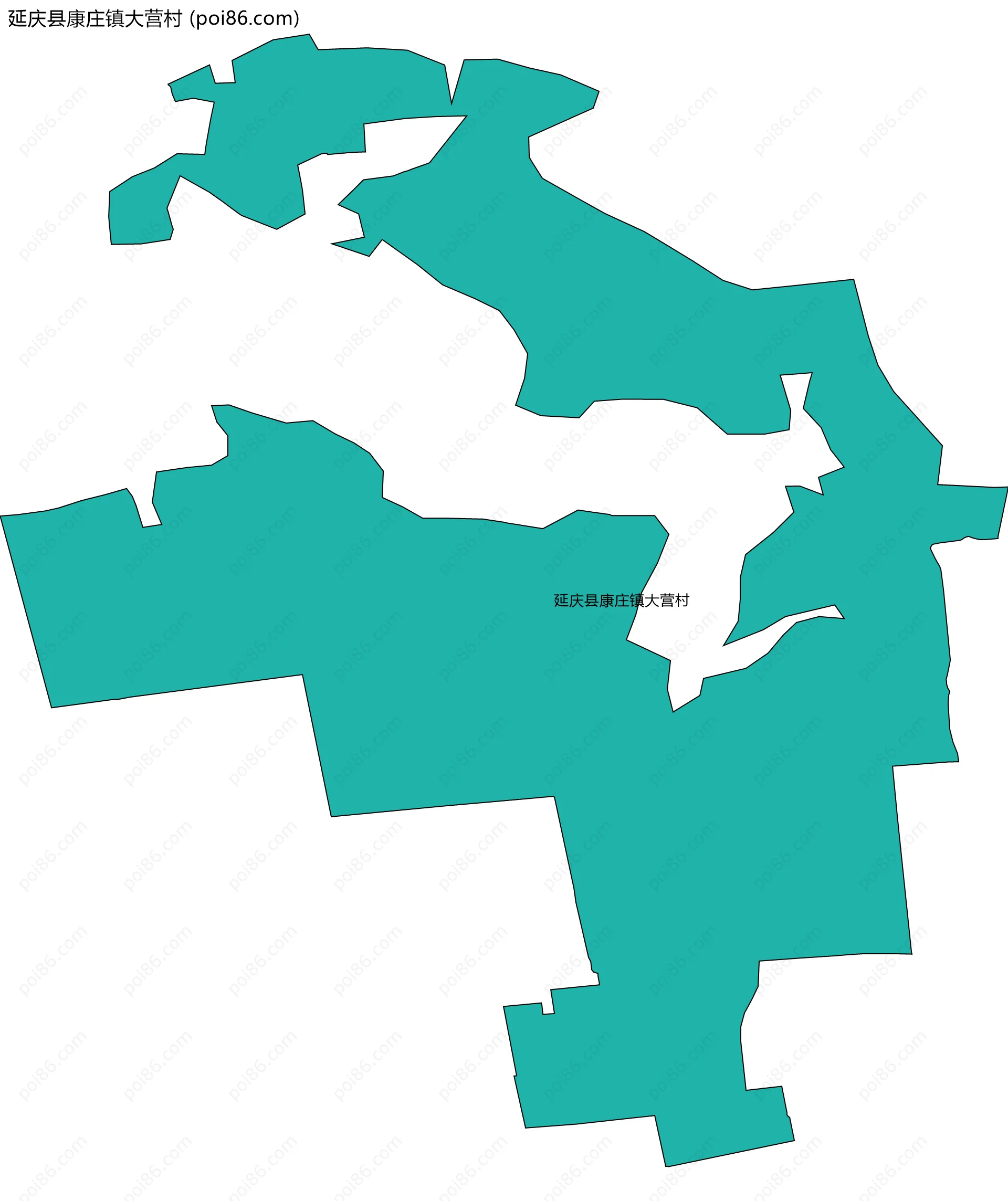 延庆县康庄镇大营村边界地图