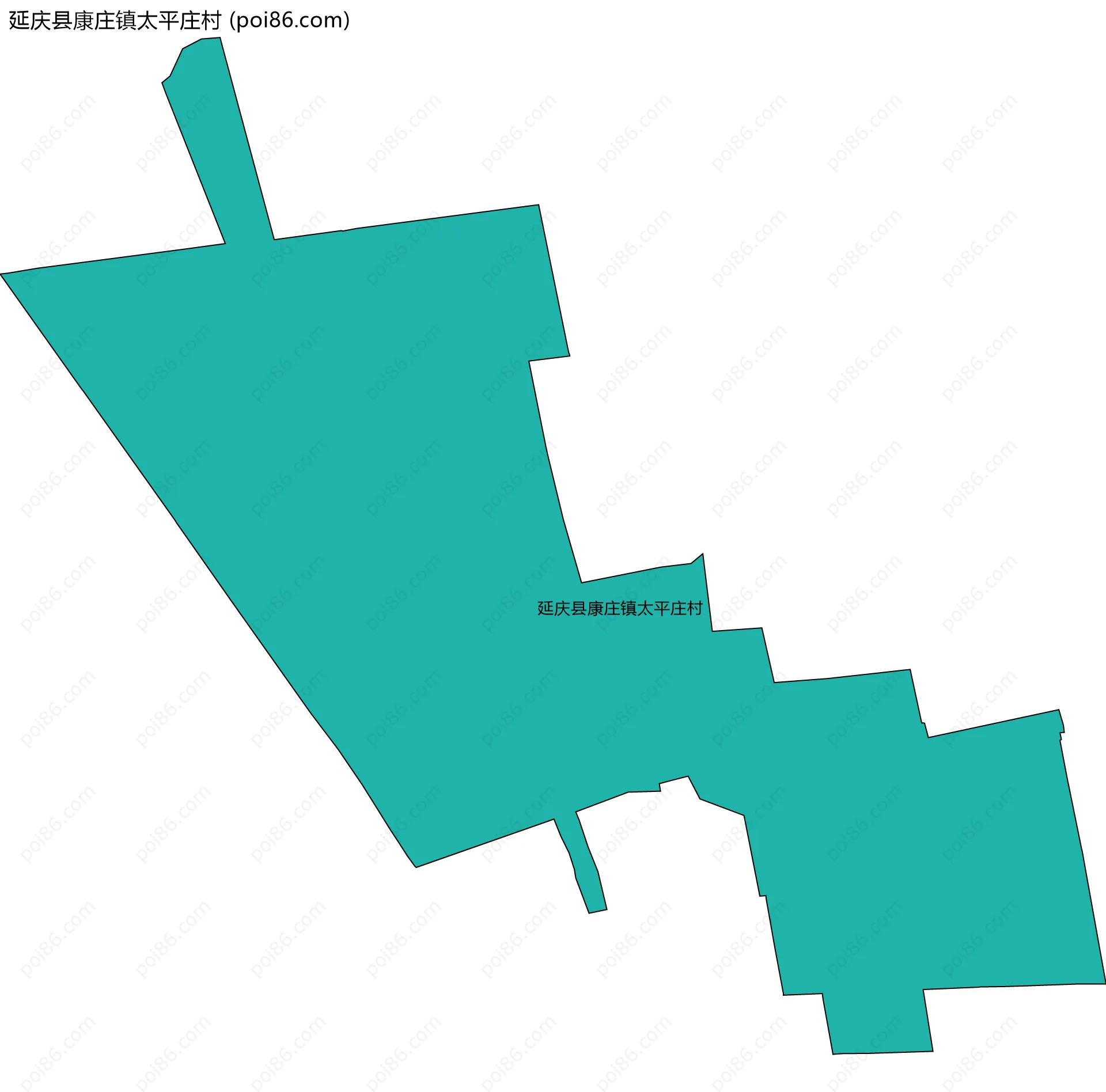 延庆县康庄镇太平庄村边界地图