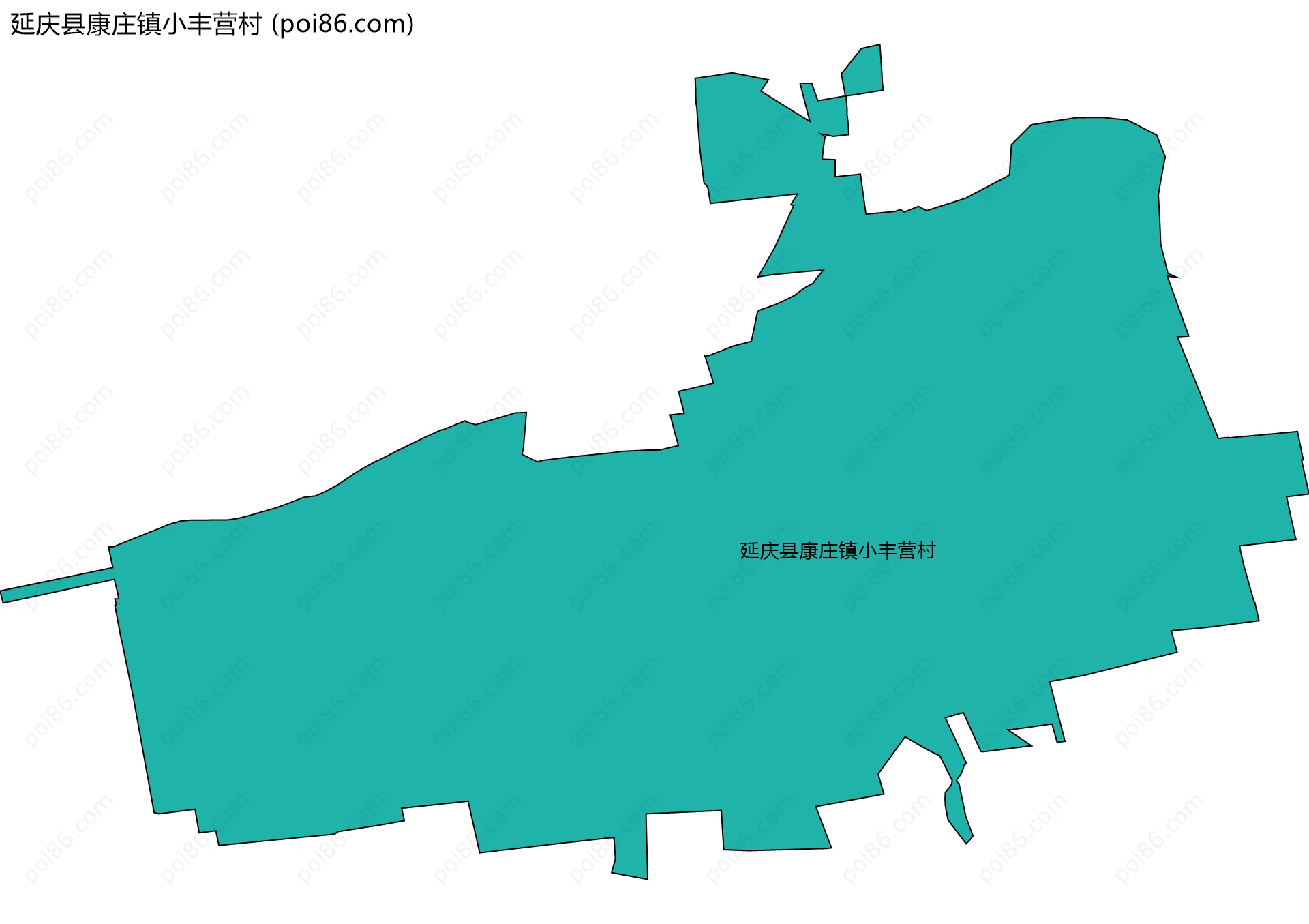 延庆县康庄镇小丰营村边界地图