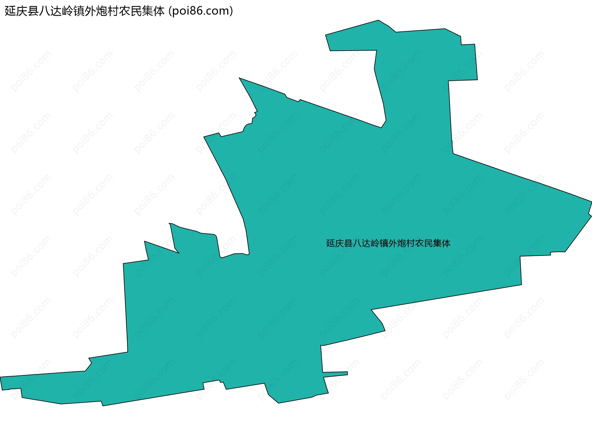 延庆县八达岭镇外炮村农民集体边界地图