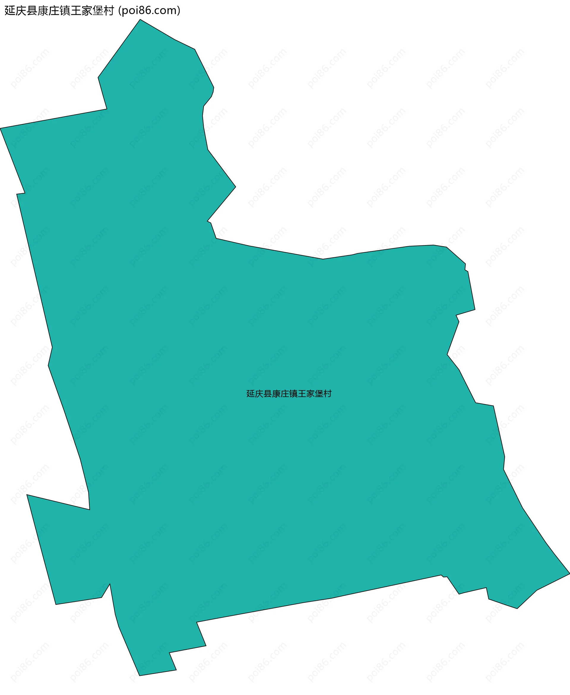 延庆县康庄镇王家堡村边界地图