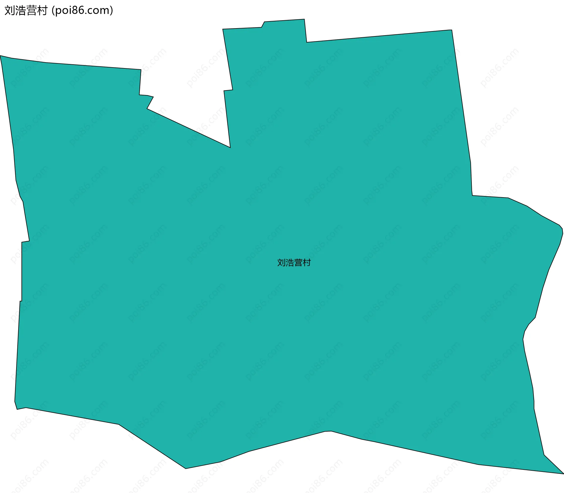 刘浩营村边界地图