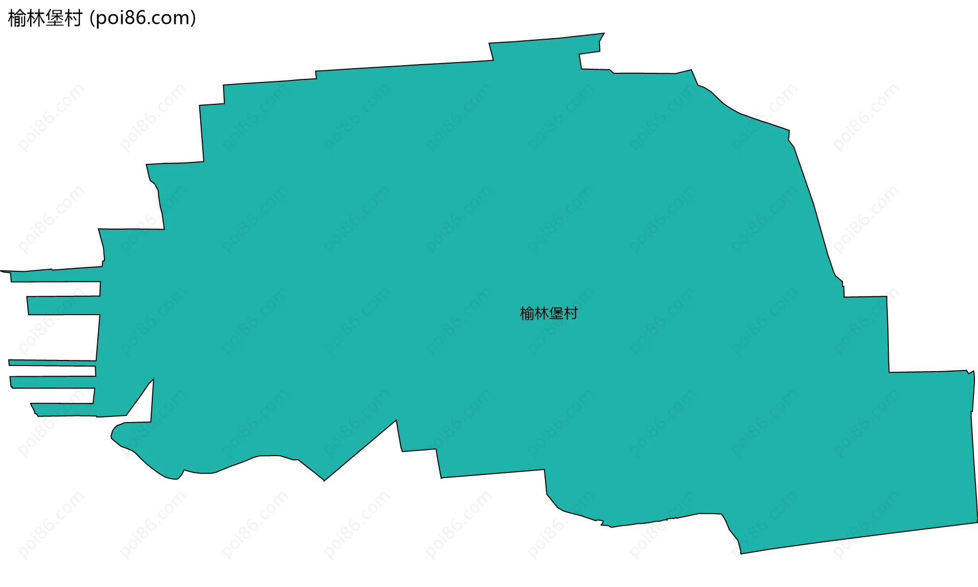 榆林堡村边界地图