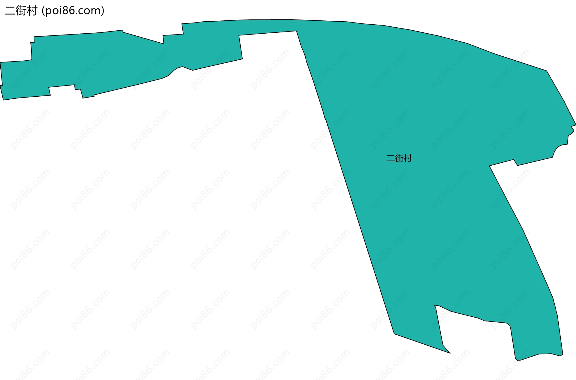 二街村边界地图