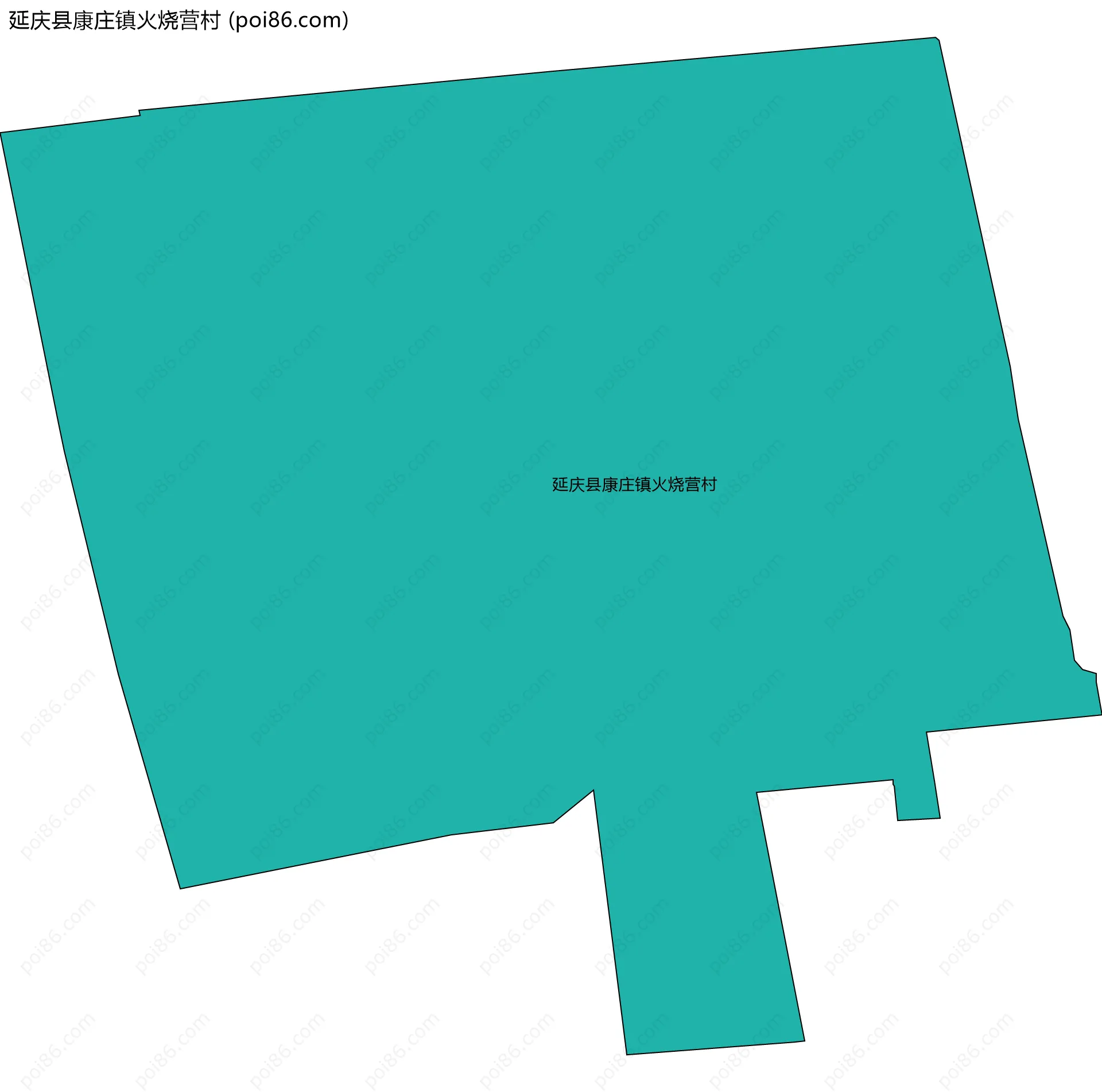 延庆县康庄镇火烧营村边界地图