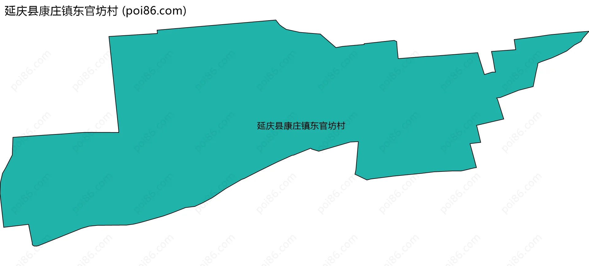 延庆县康庄镇东官坊村边界地图