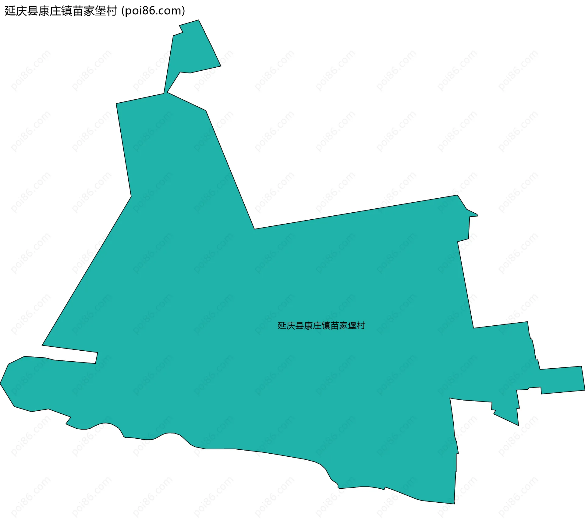 延庆县康庄镇苗家堡村边界地图