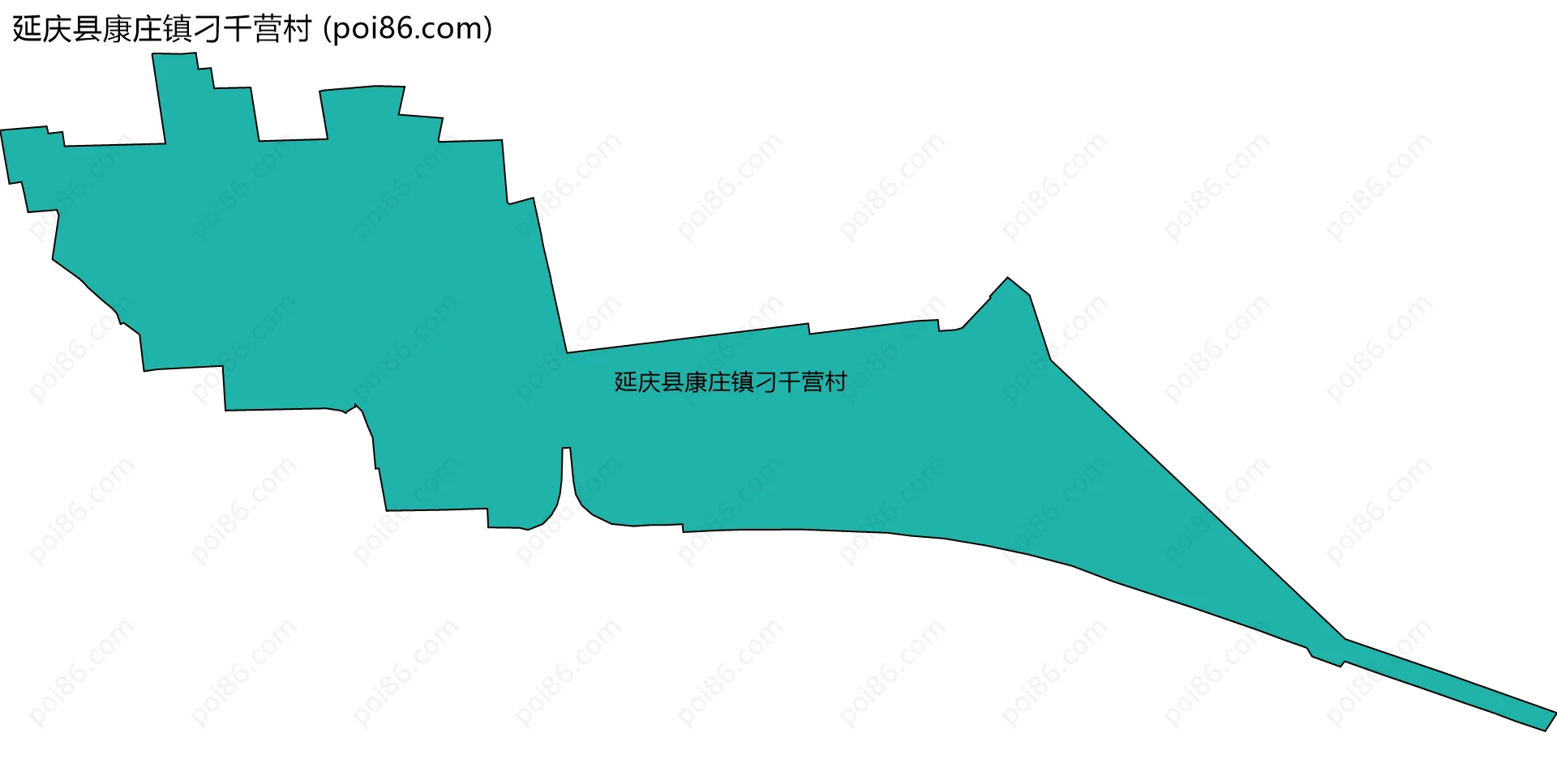 延庆县康庄镇刁千营村边界地图