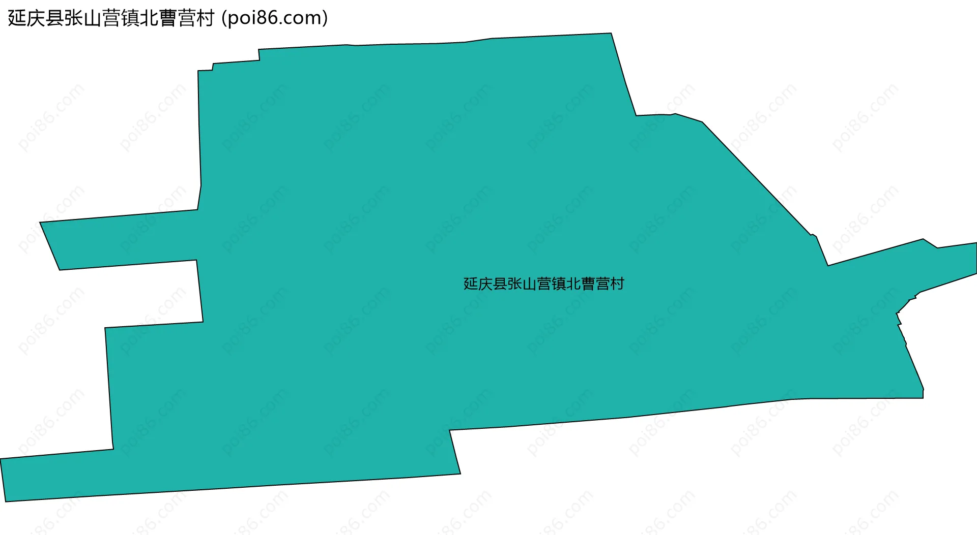 延庆县张山营镇北曹营村边界地图
