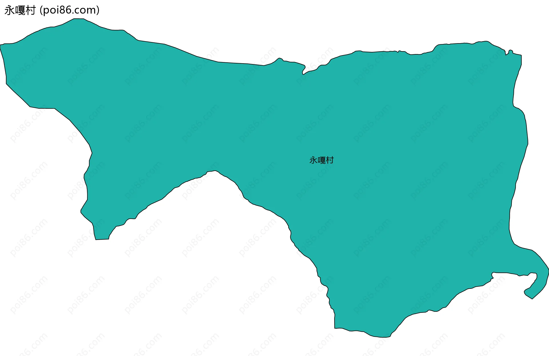永嘎村边界地图