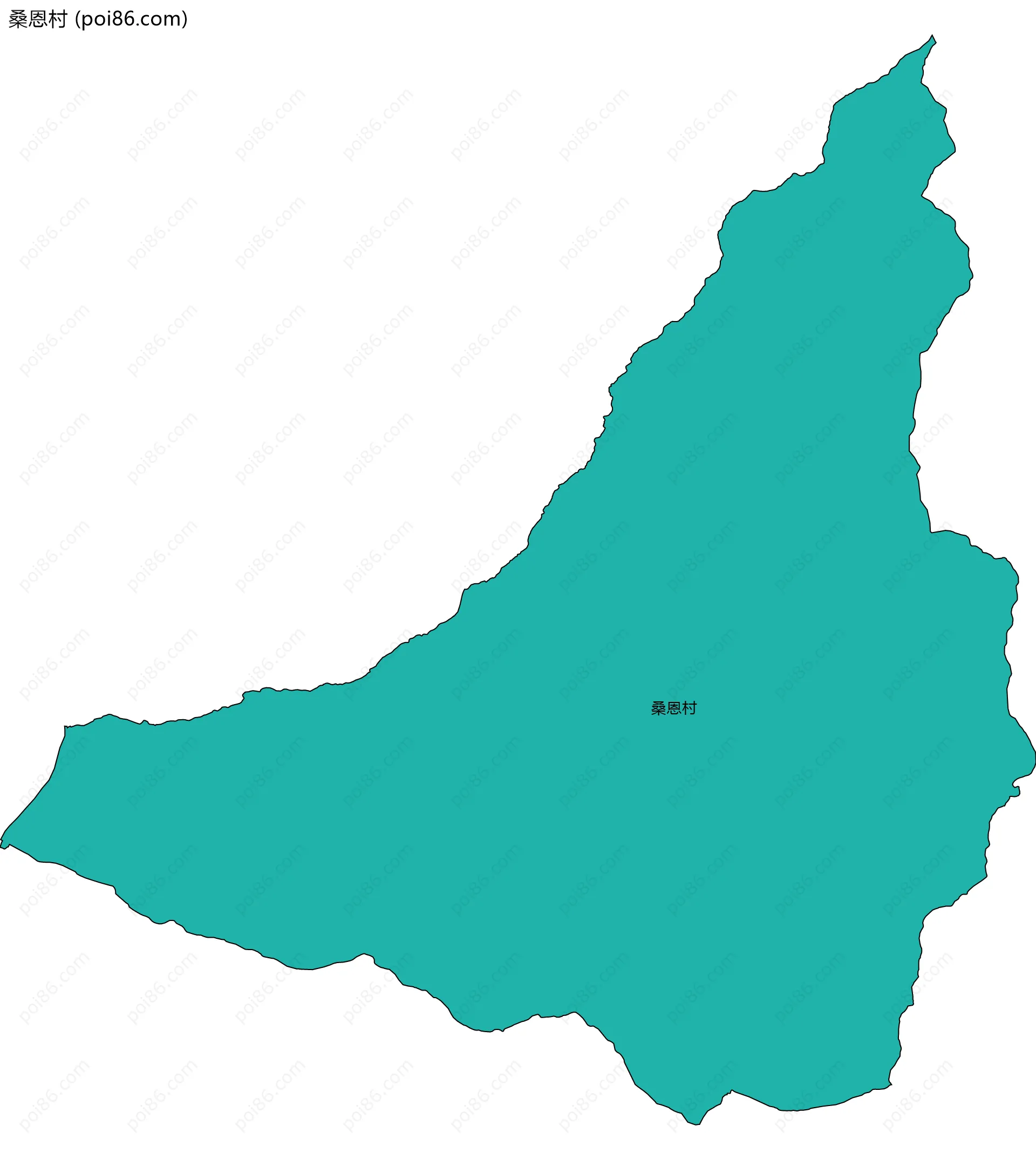 桑恩村边界地图