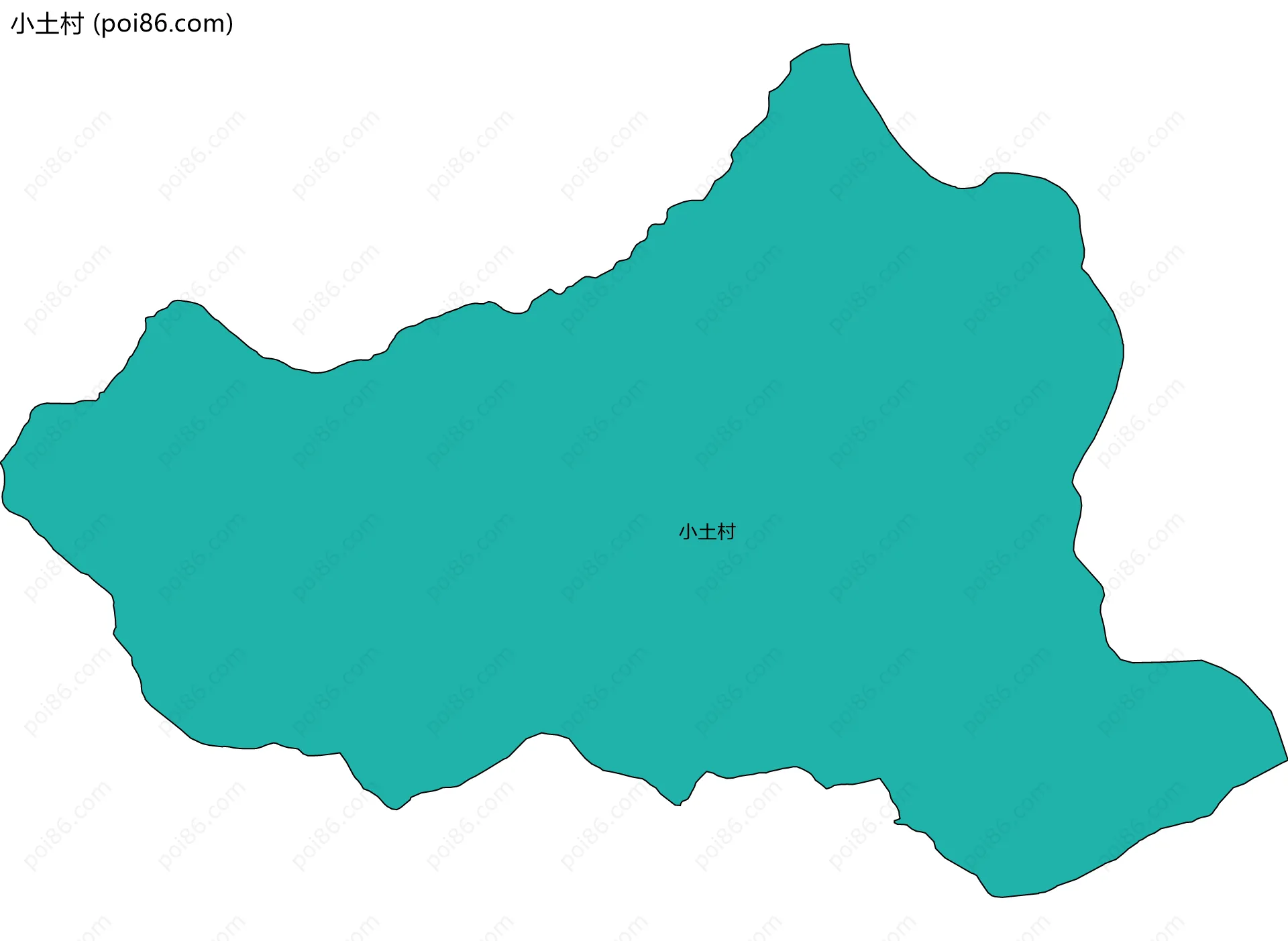 小土村边界地图