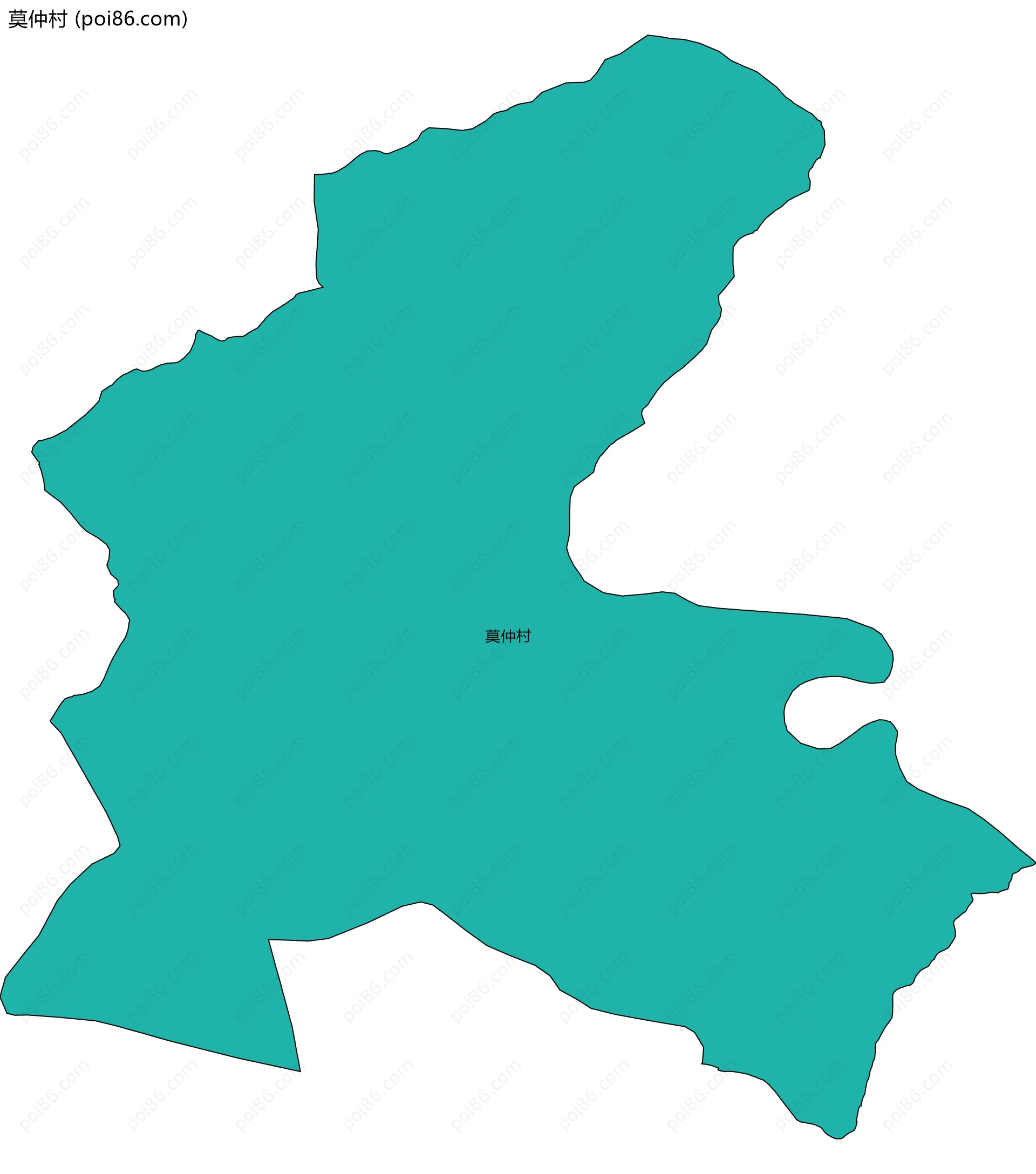 莫仲村边界地图