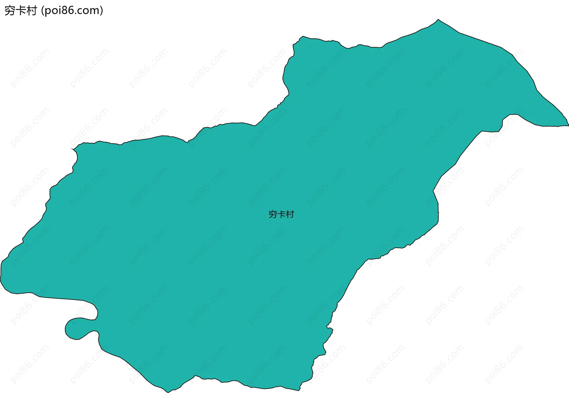 穷卡村边界地图